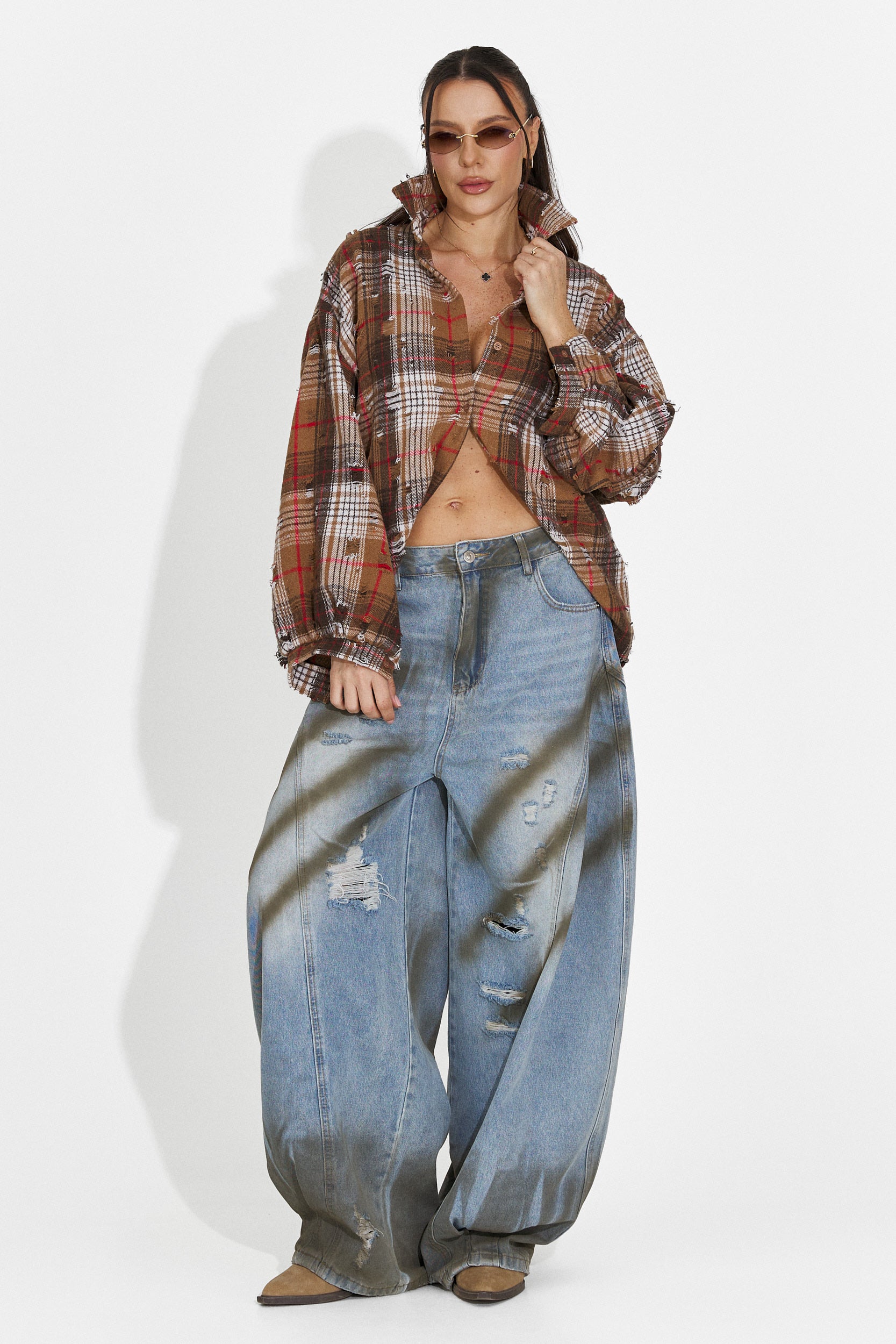 Elegante Camicia Marrone da Donna di Purely Bogas
