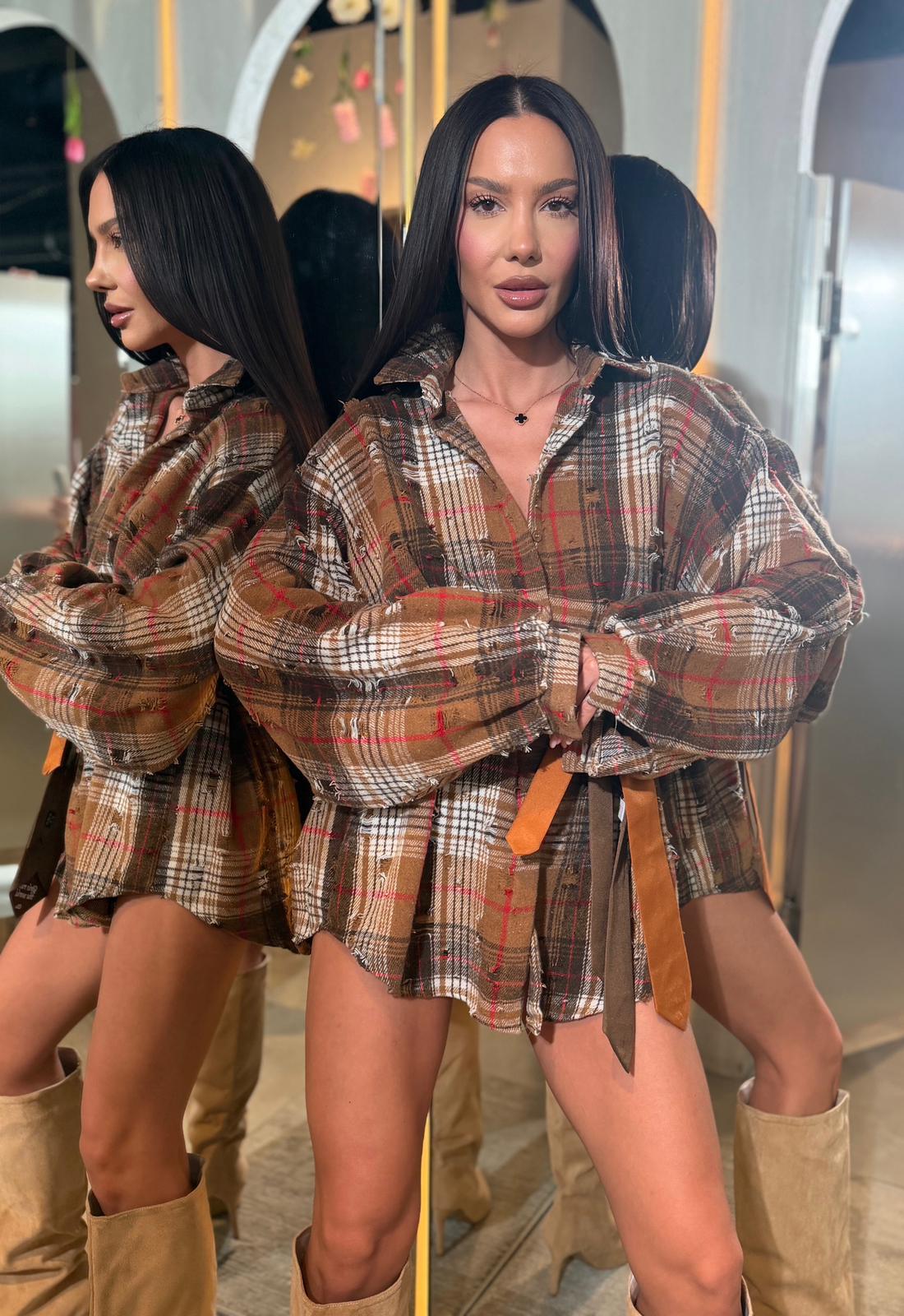 Camasa dama eleganta maro Purely Bogas