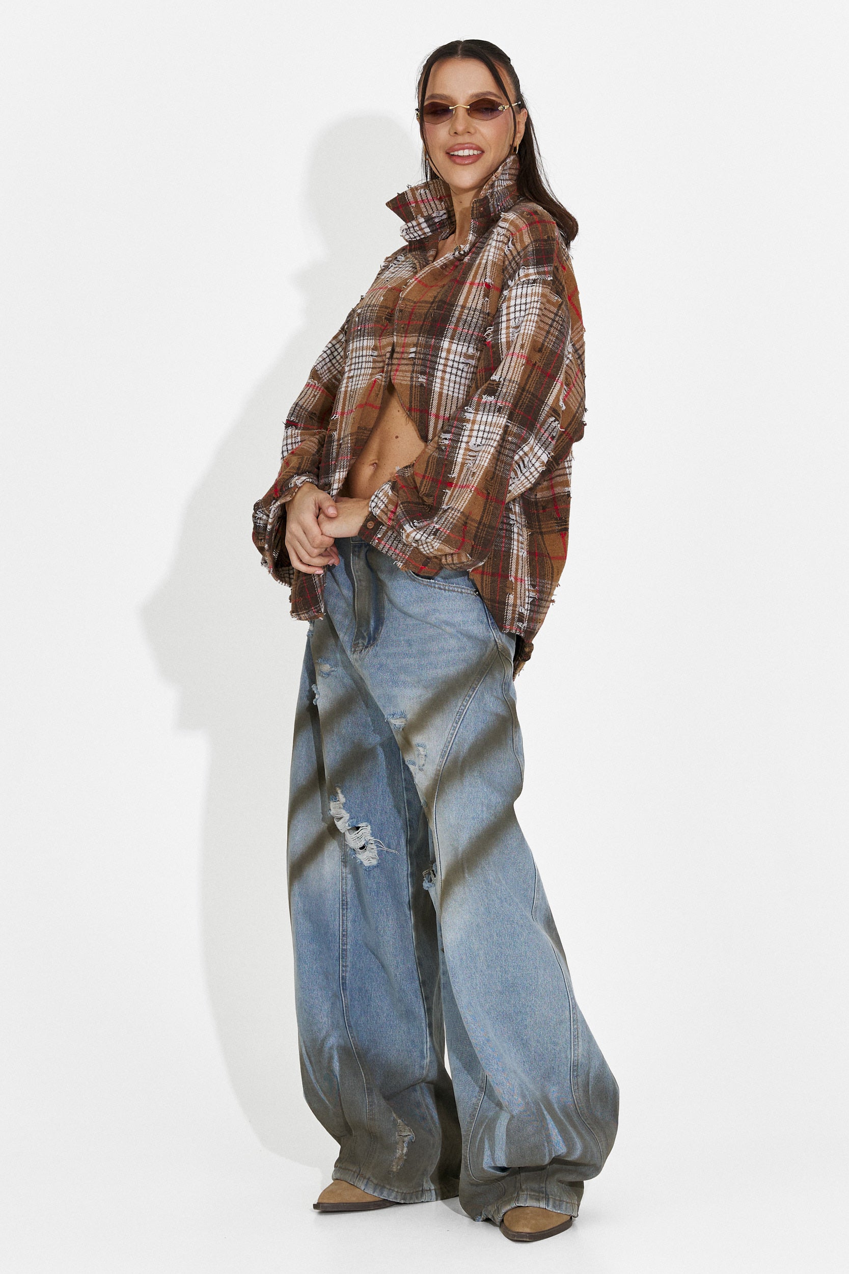 Elegante Camicia Marrone da Donna di Purely Bogas
