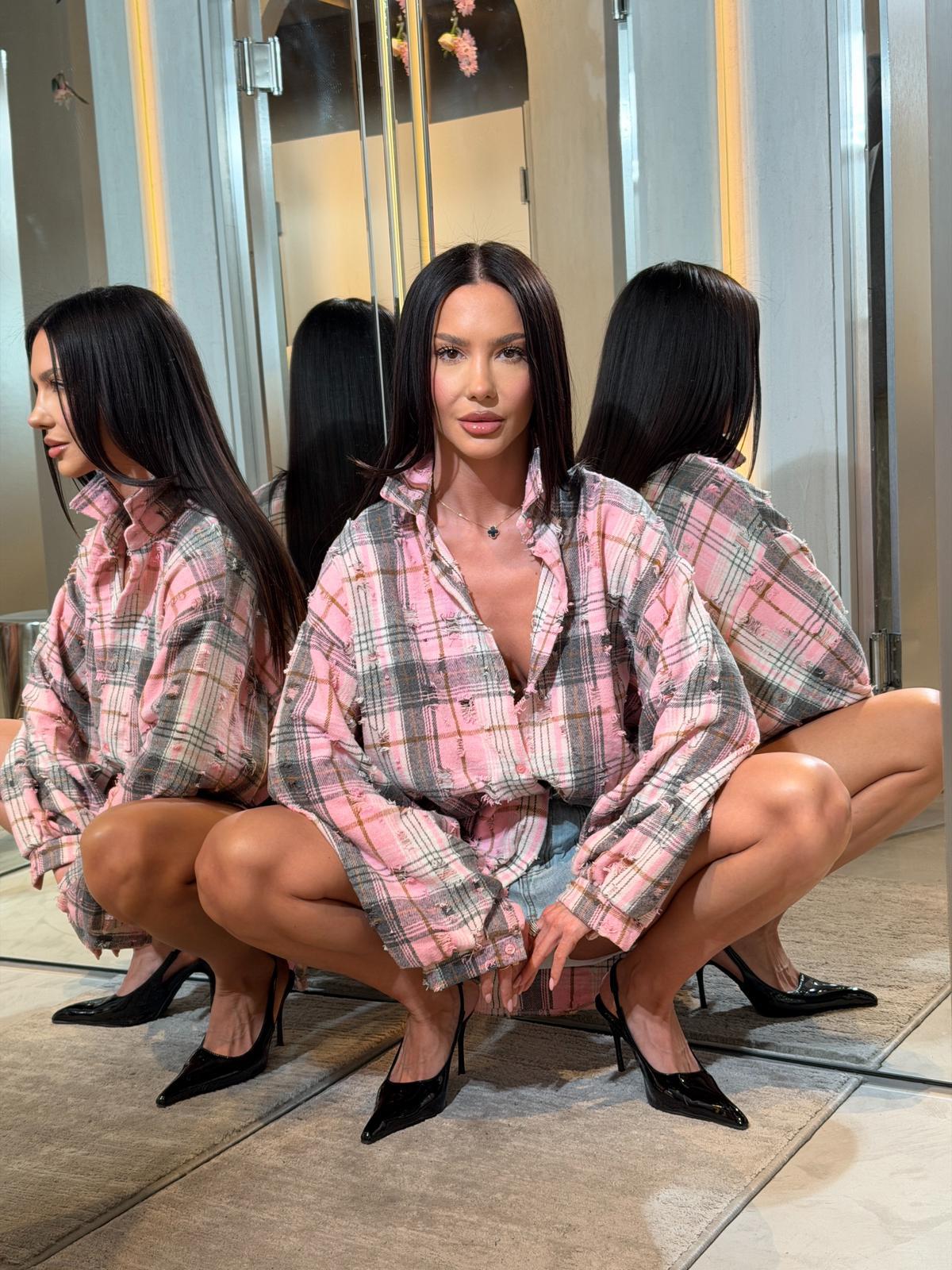 Elegante Camicia Rosa da Donna Pura Bogas