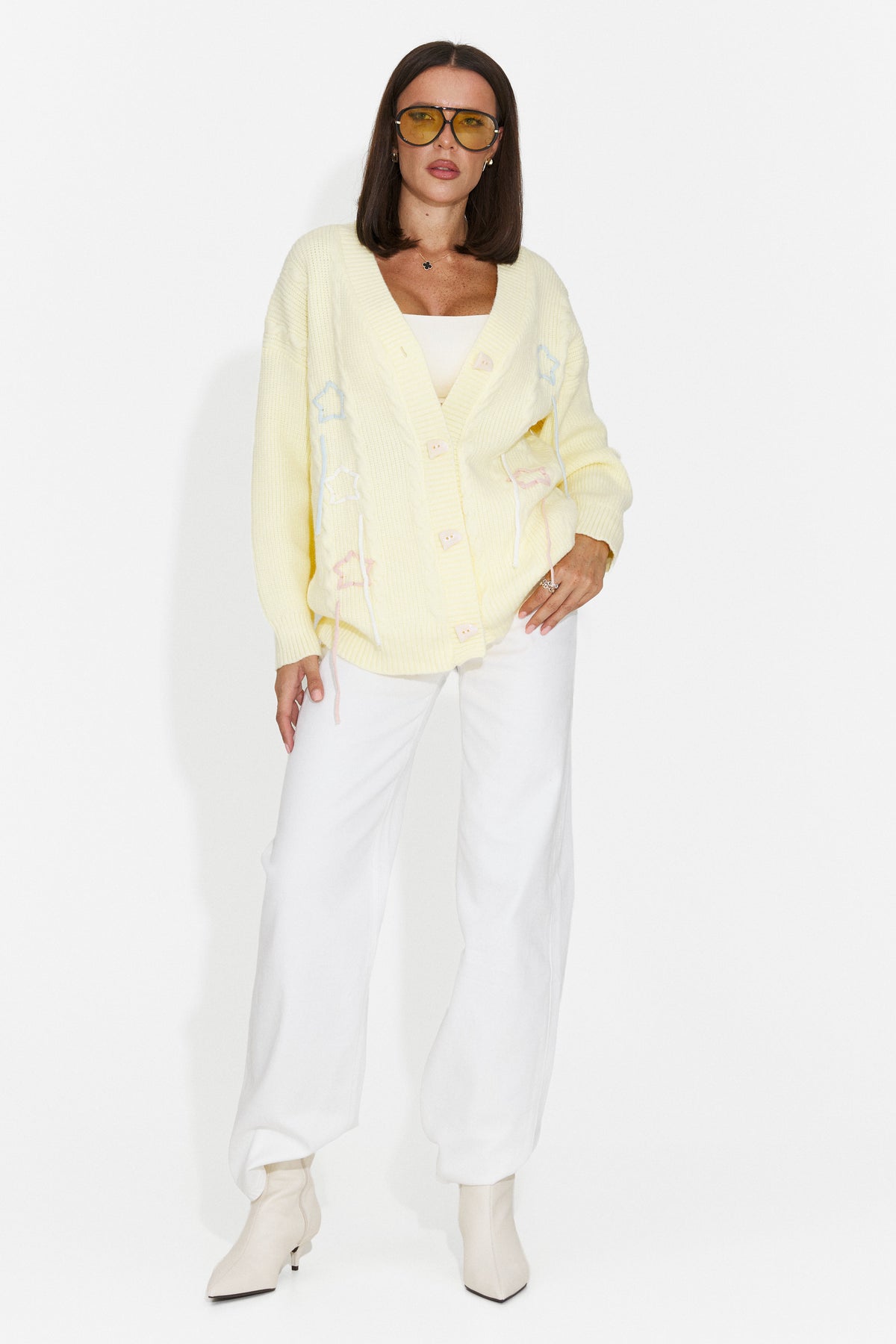 Cardigan casual galben Kemivaora Bogas