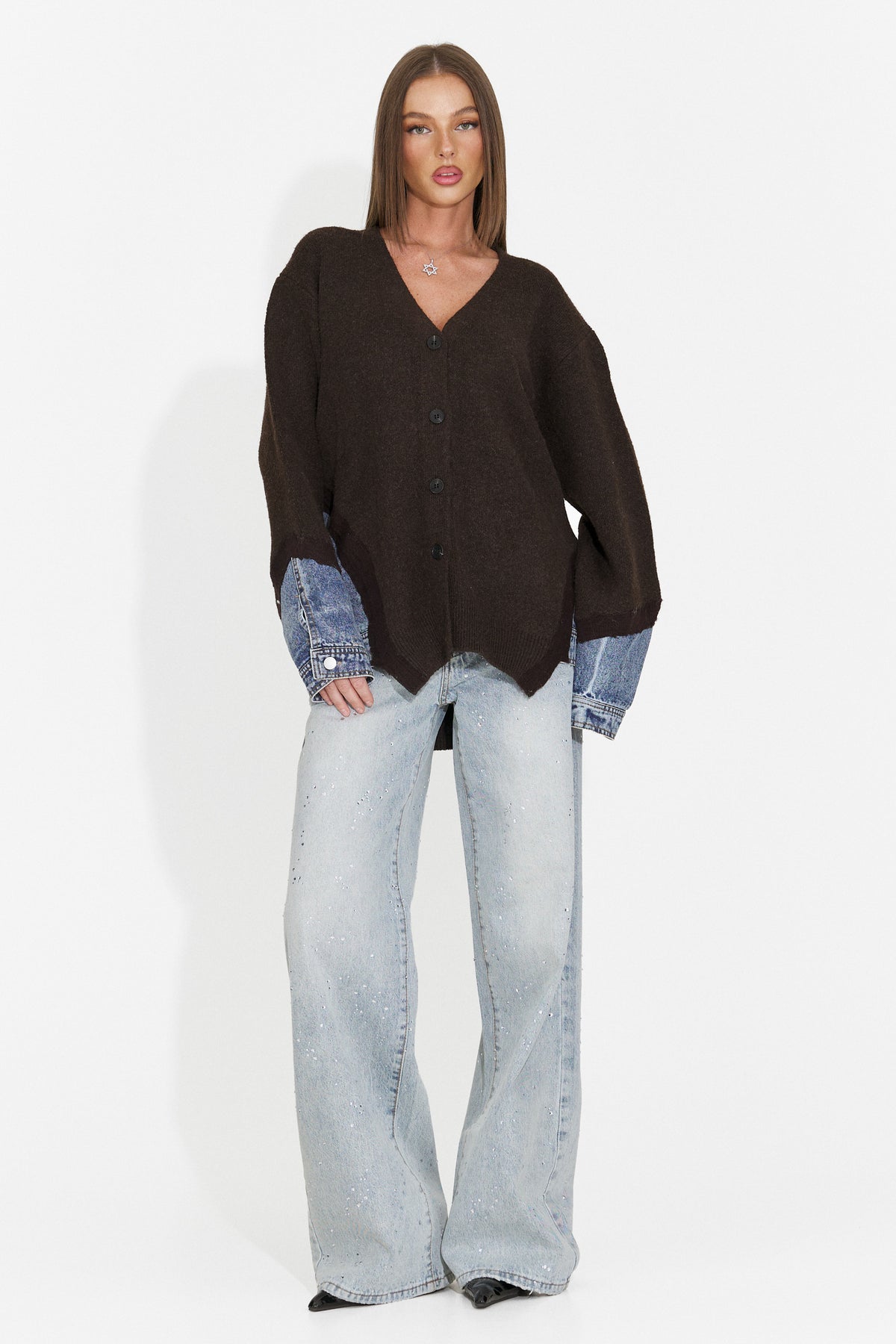 Cardigan casual maro Hinovieza Bogas