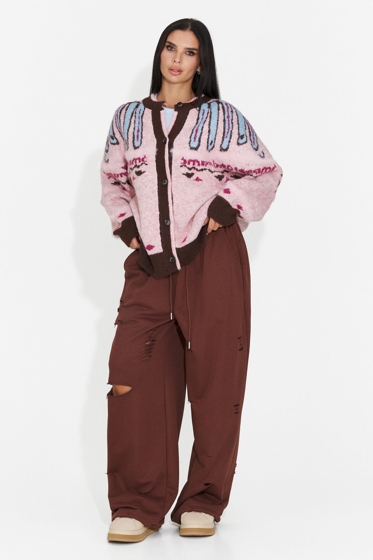 Cardigan casual roz Crsioela Bogas
