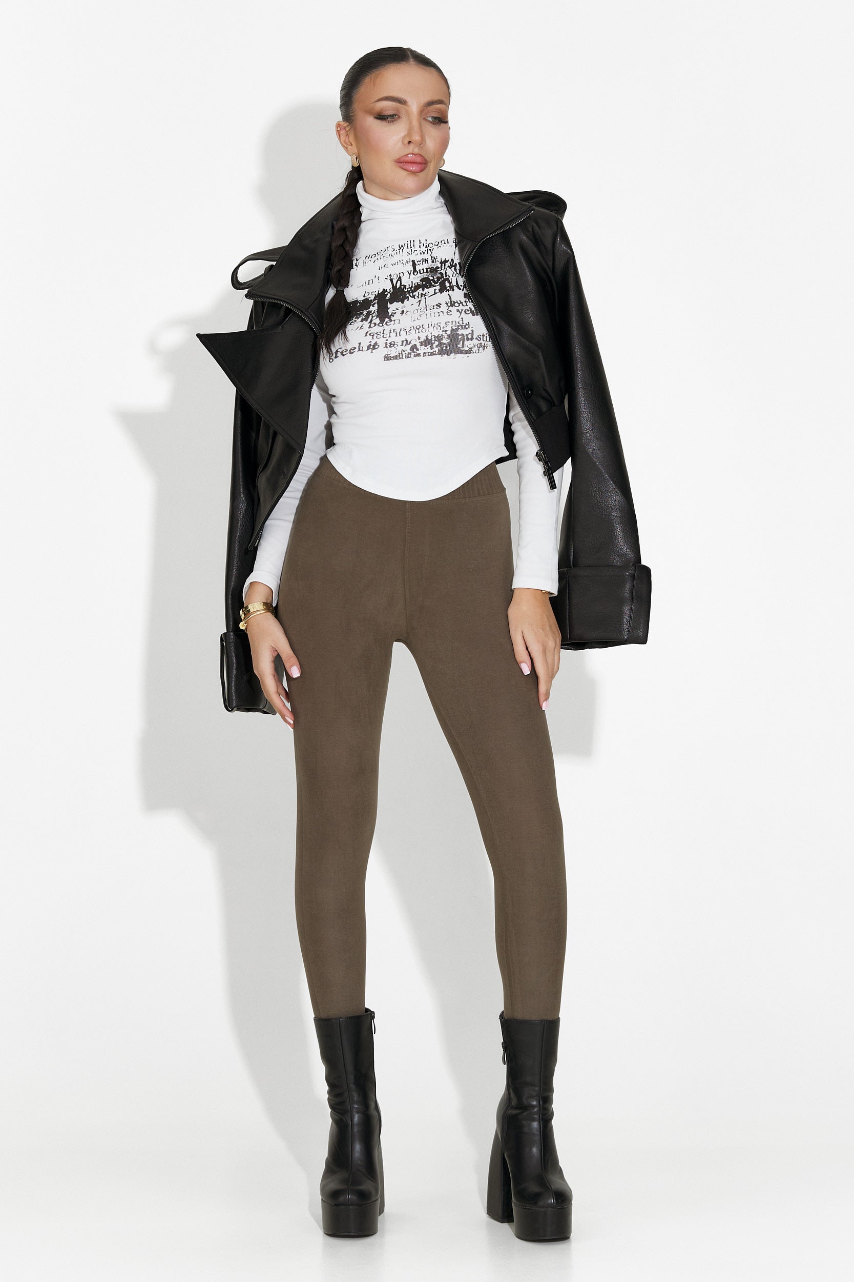 Leggings Comfortlux Khaki da Donna di Otalira Bogas