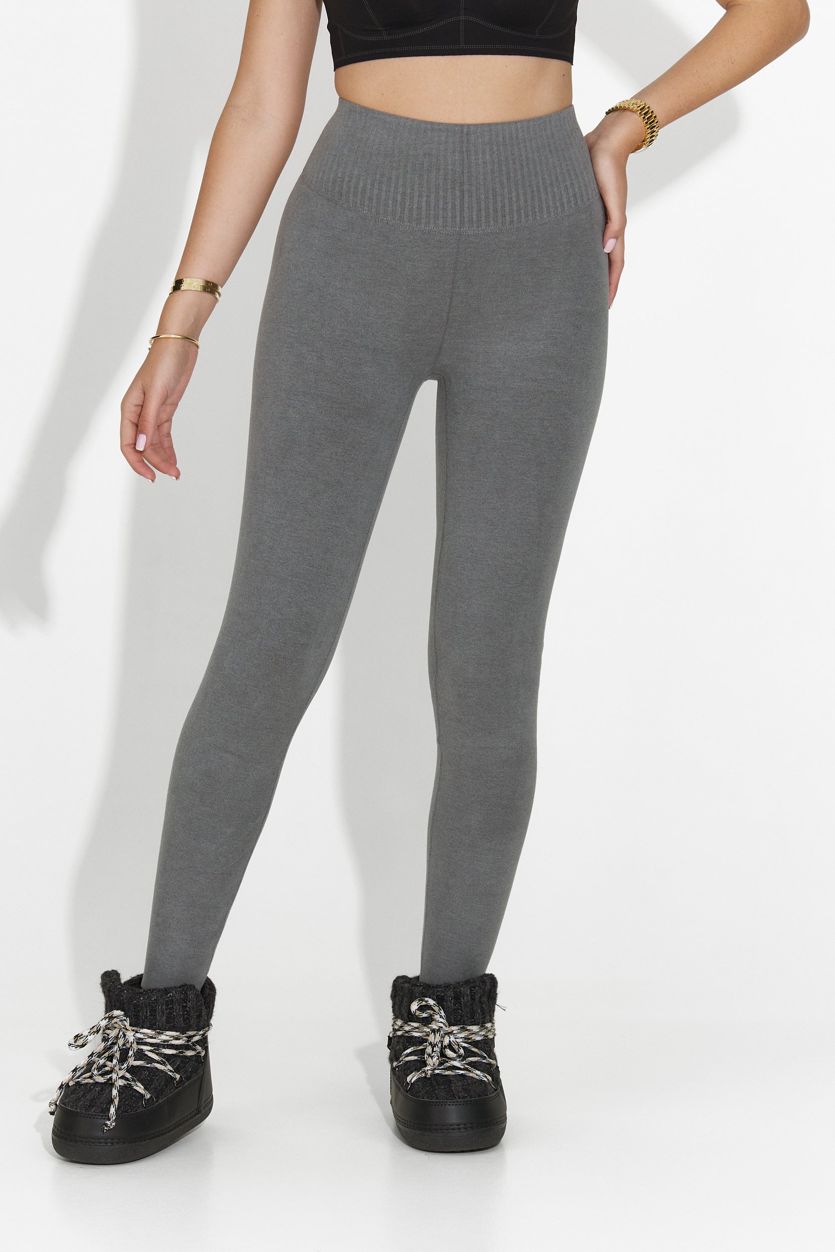 Leggings di Compressione Caldi Grigi di Michelina Bogas