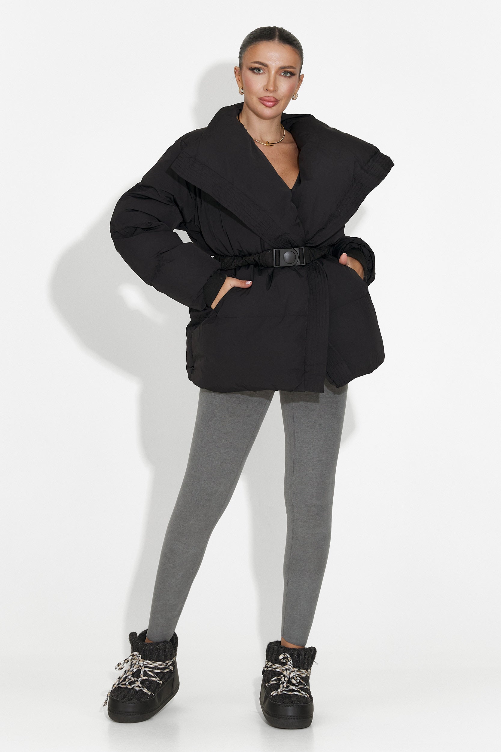 Leggings di Compressione Caldi Grigi di Michelina Bogas