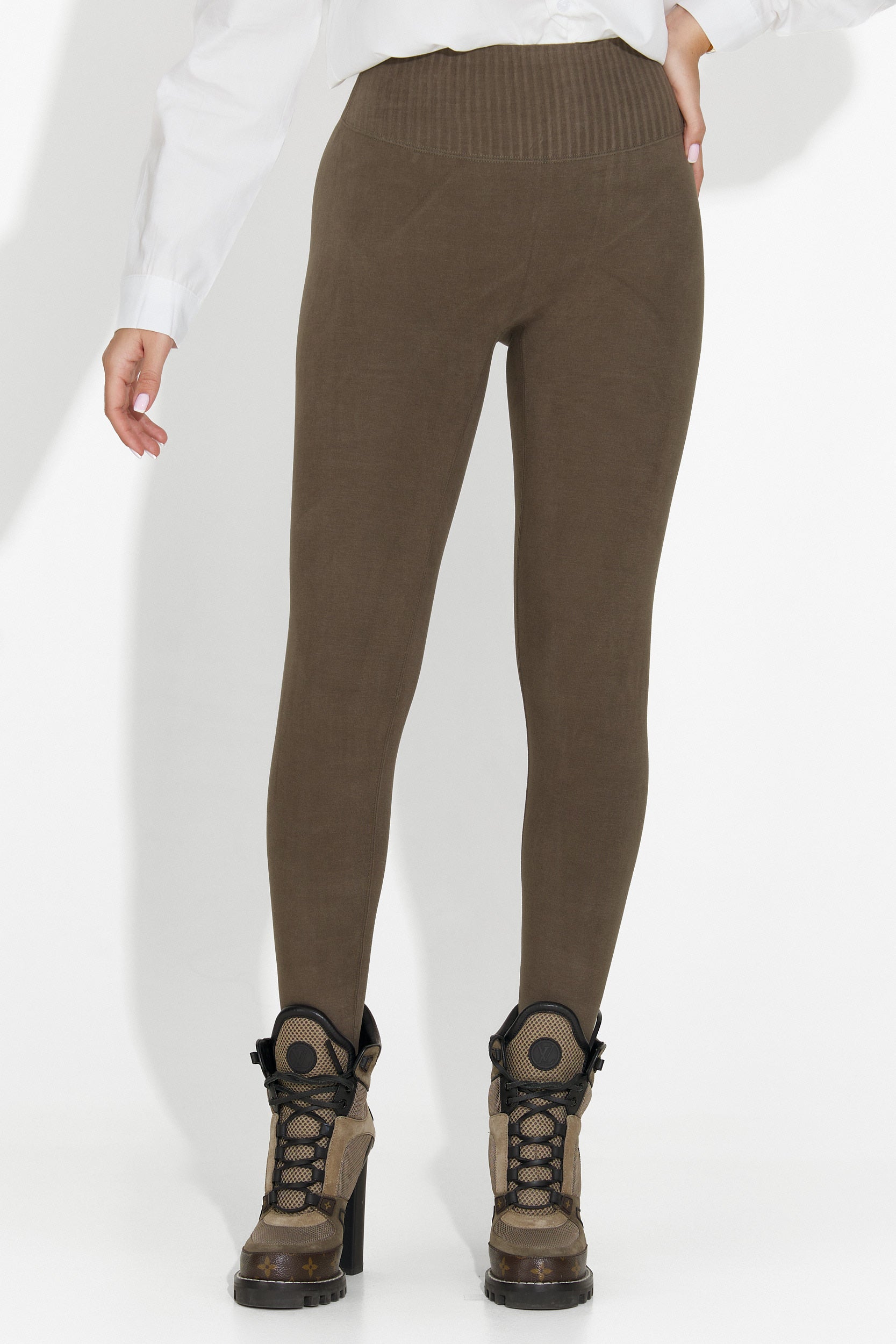 Collant a Compressione Calda di Michelina Bogas in Khaki