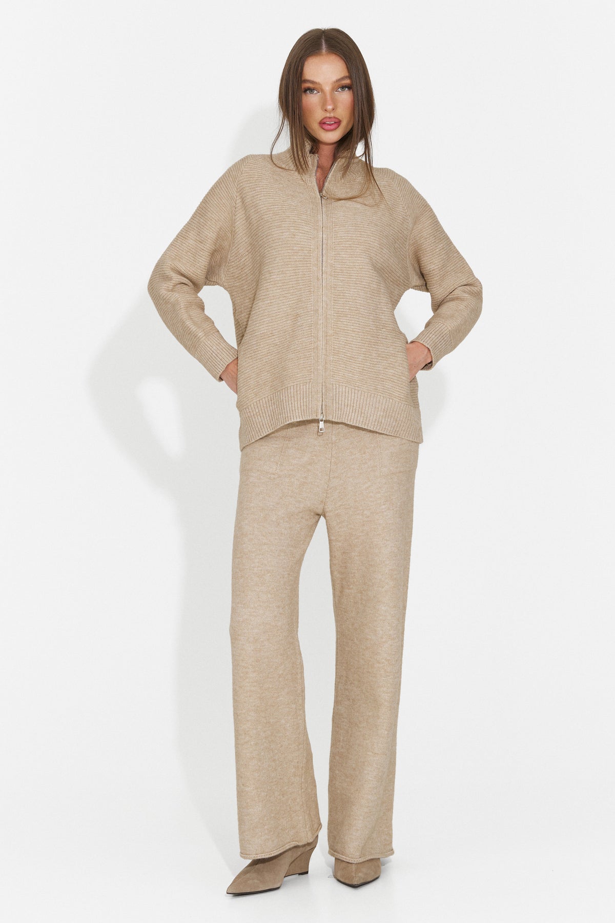 Compleu casual bej Ceneveva Bogas