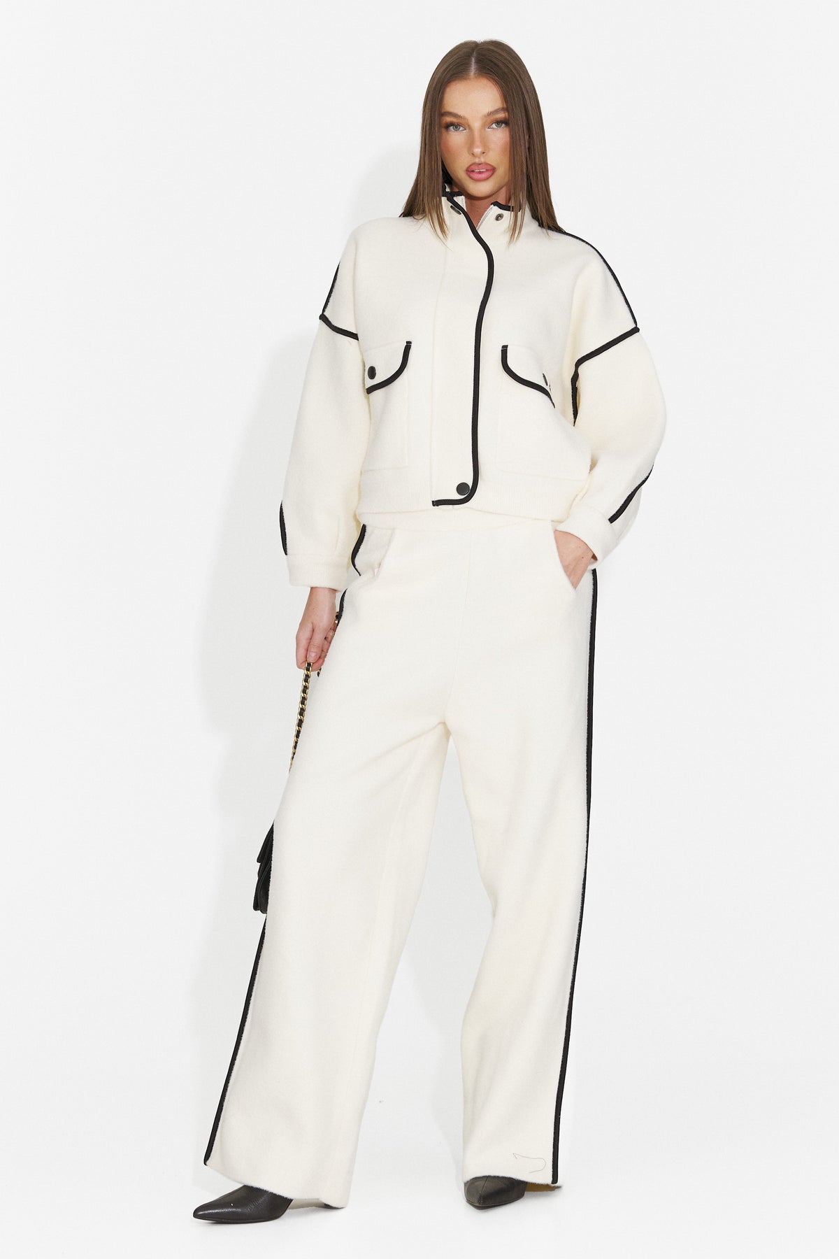 Compleu casual crem Dryvayra Bogas