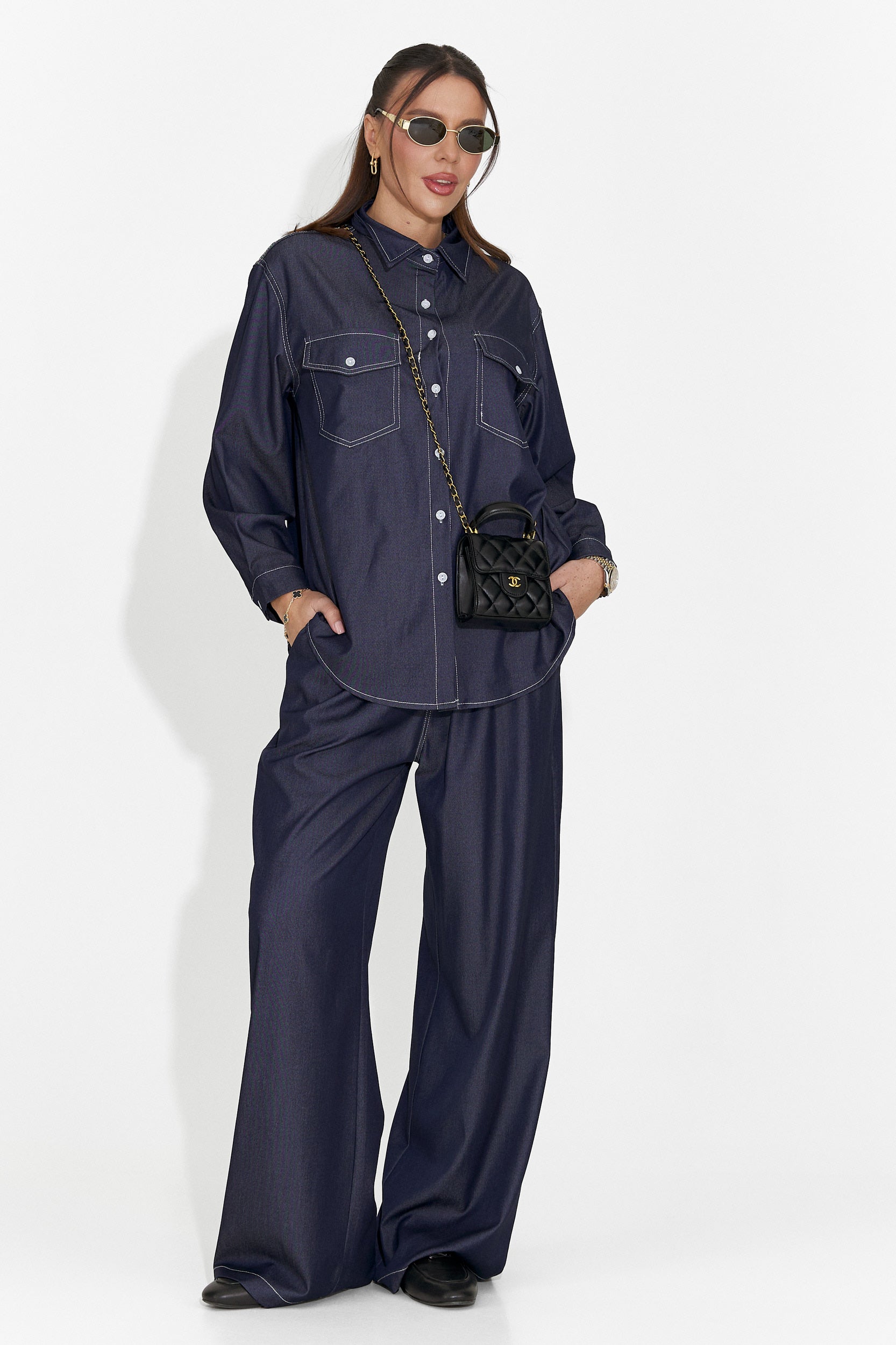 Zunaira Bogas Tuta Casual Blu Navy da Donna