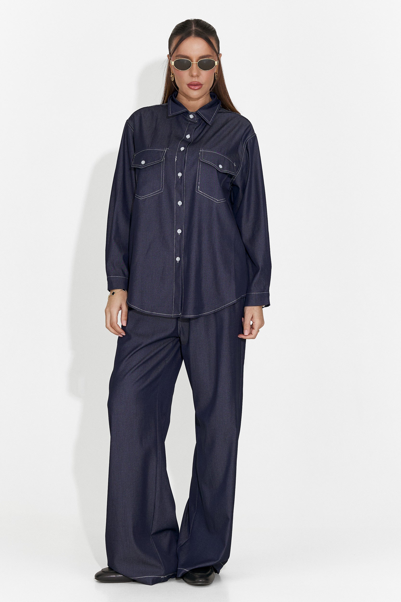 Zunaira Bogas Tuta Casual Blu Navy da Donna