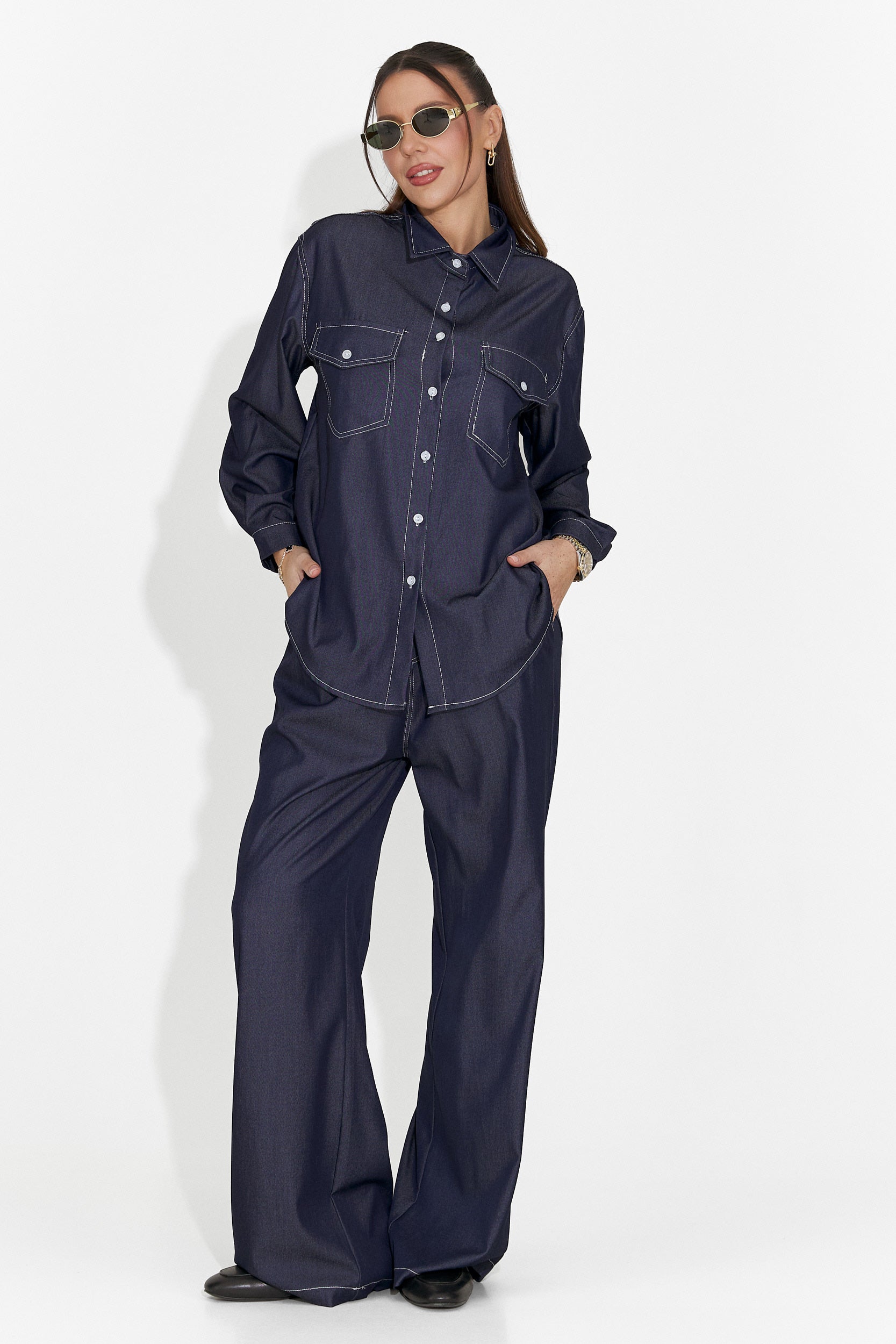 Zunaira Bogas Tuta Casual Blu Navy da Donna