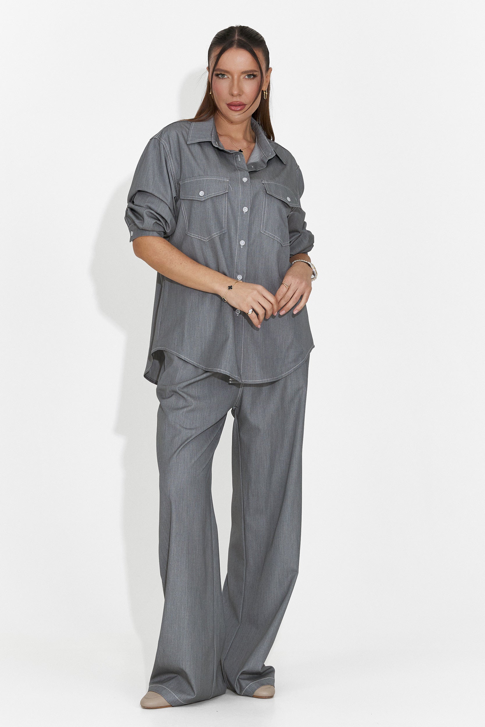 Zunaira Bogas Tuta Casual Grigia da Donna