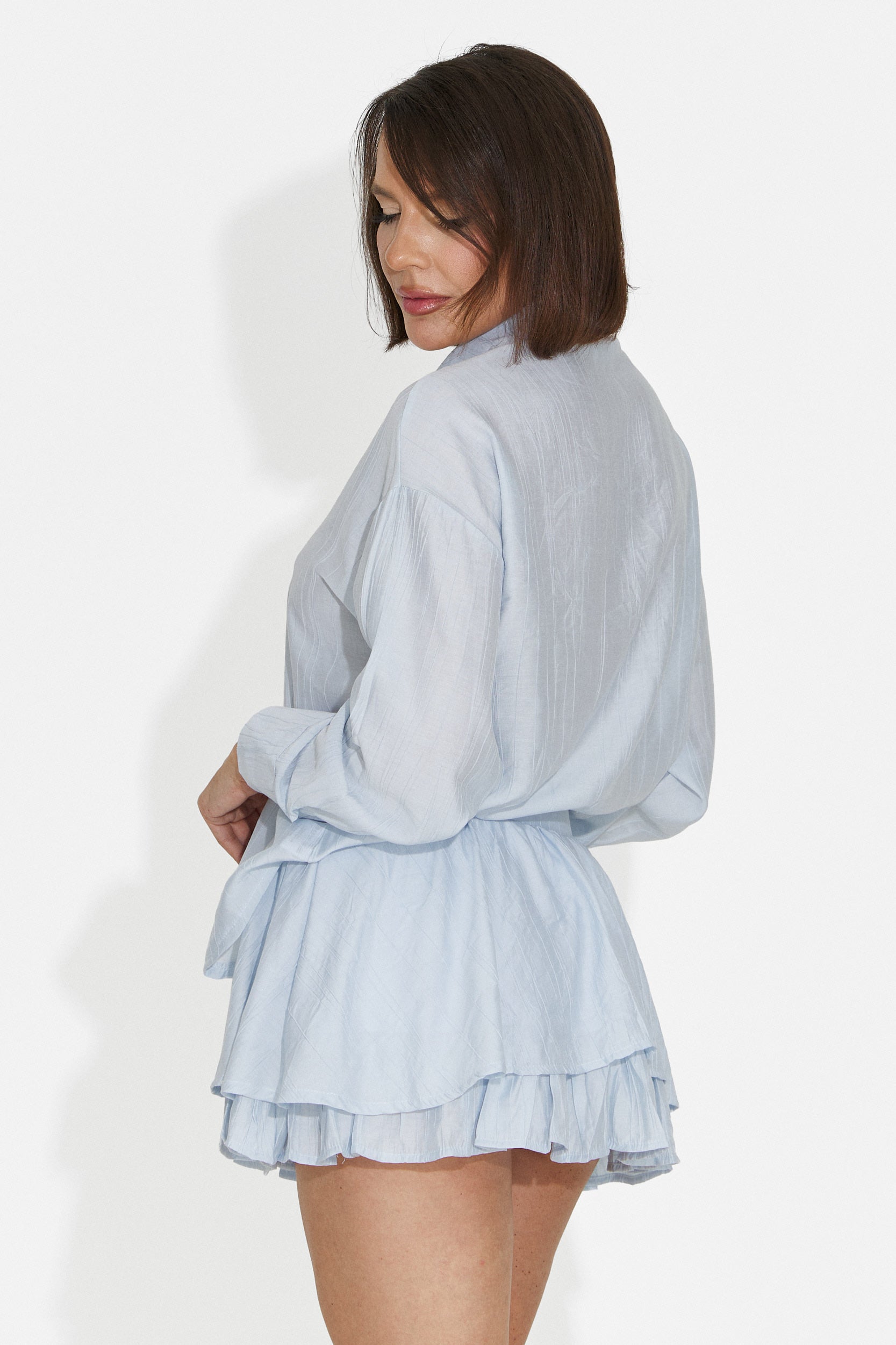 Tailleur da donna Setiana Bogas con gonna culottes blu