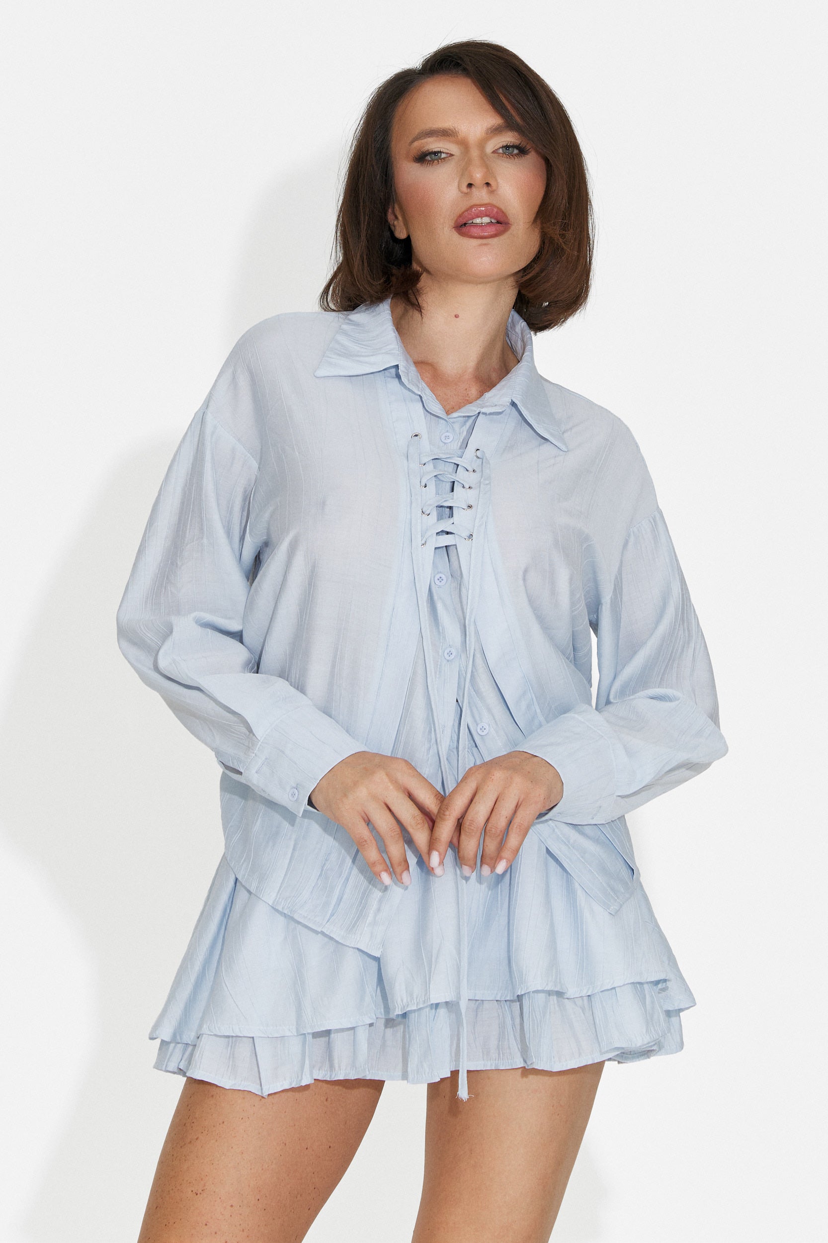 Tailleur da donna Setiana Bogas con gonna culottes blu