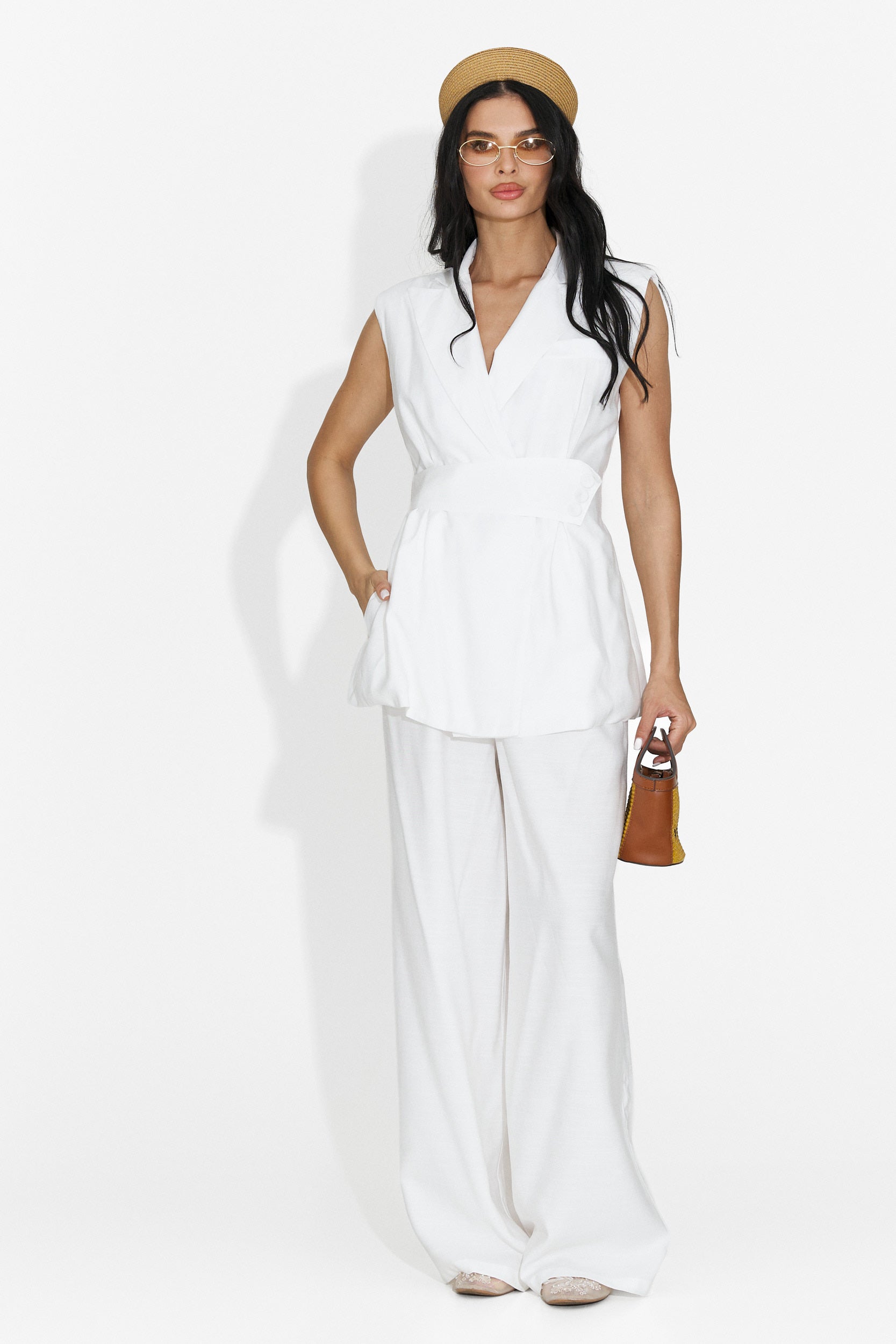 Tuta da Donna Anemone Bogas con Pantaloni Bianchi