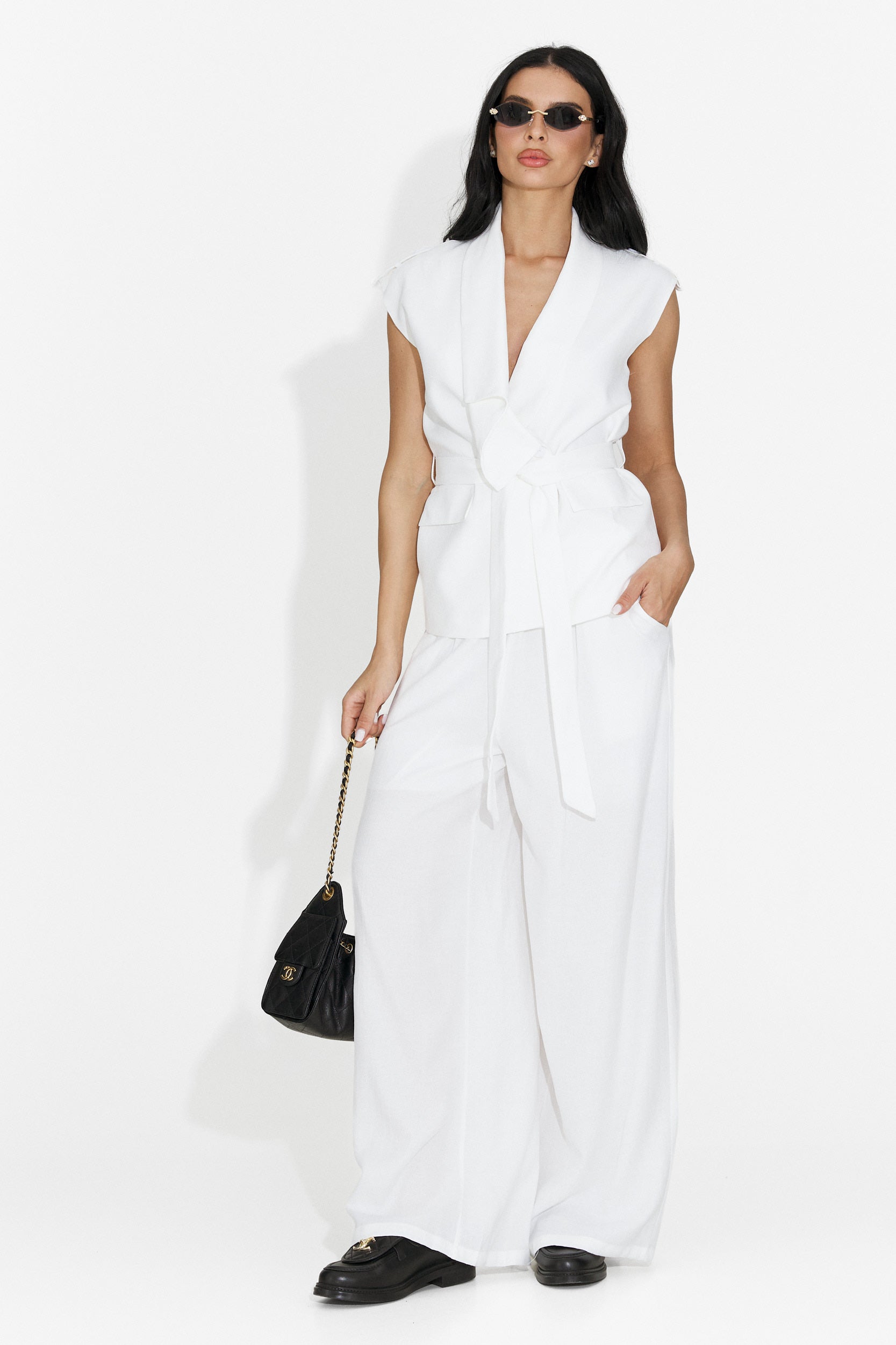 Tuta da Donna Begonia Bogas con Pantaloni Bianchi