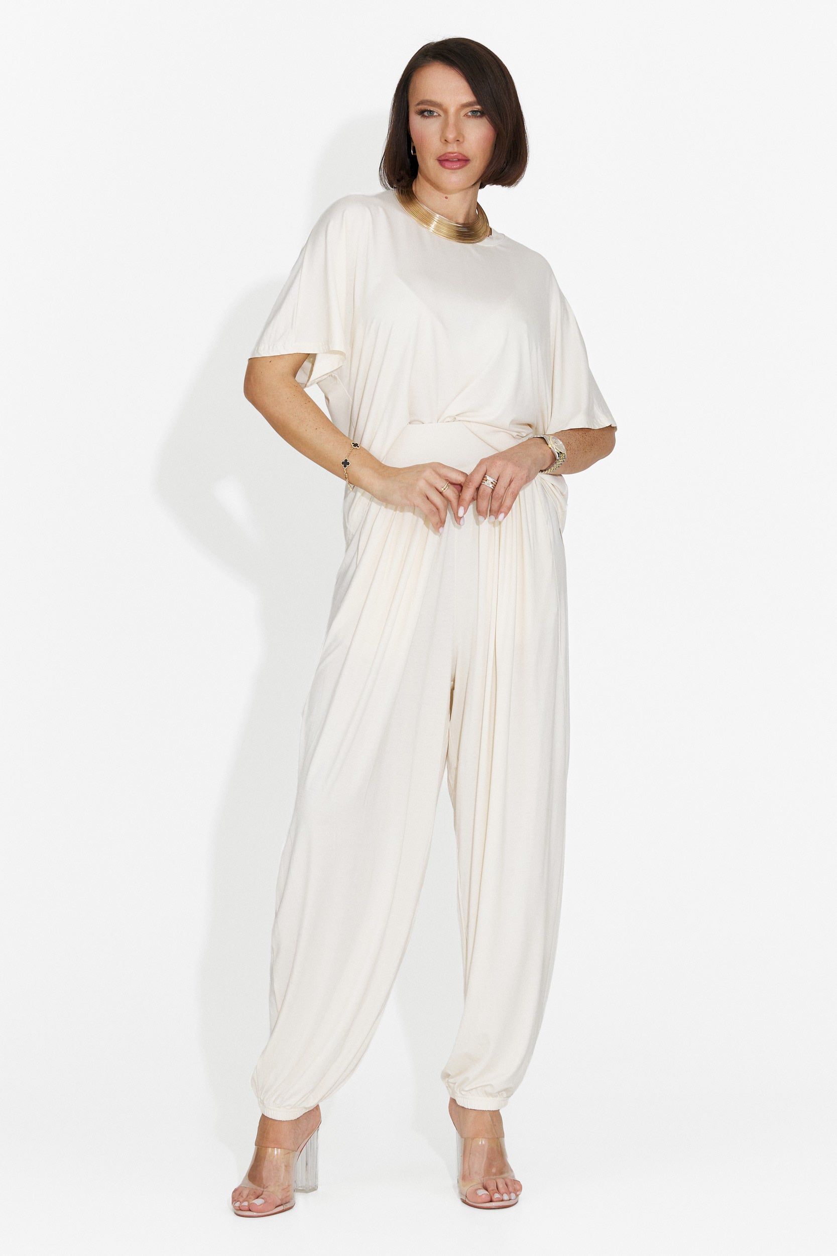 Tailleur da Donna di Giuliena Bogas con Pantaloni Bianchi
