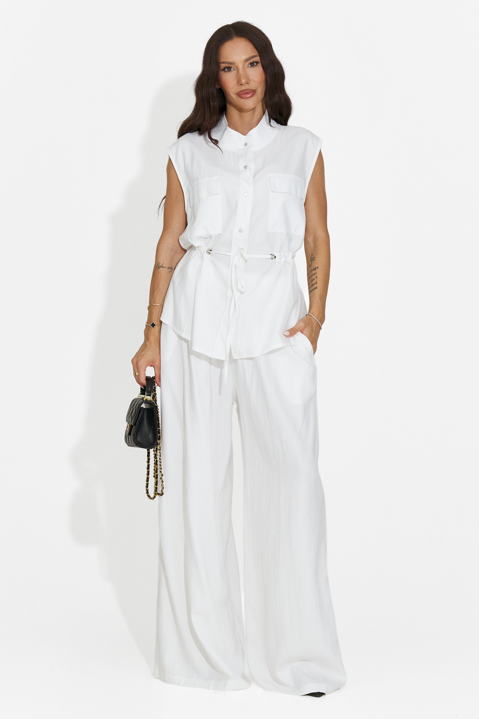 Completo donna con pantaloni bianco Yvaine Bogas