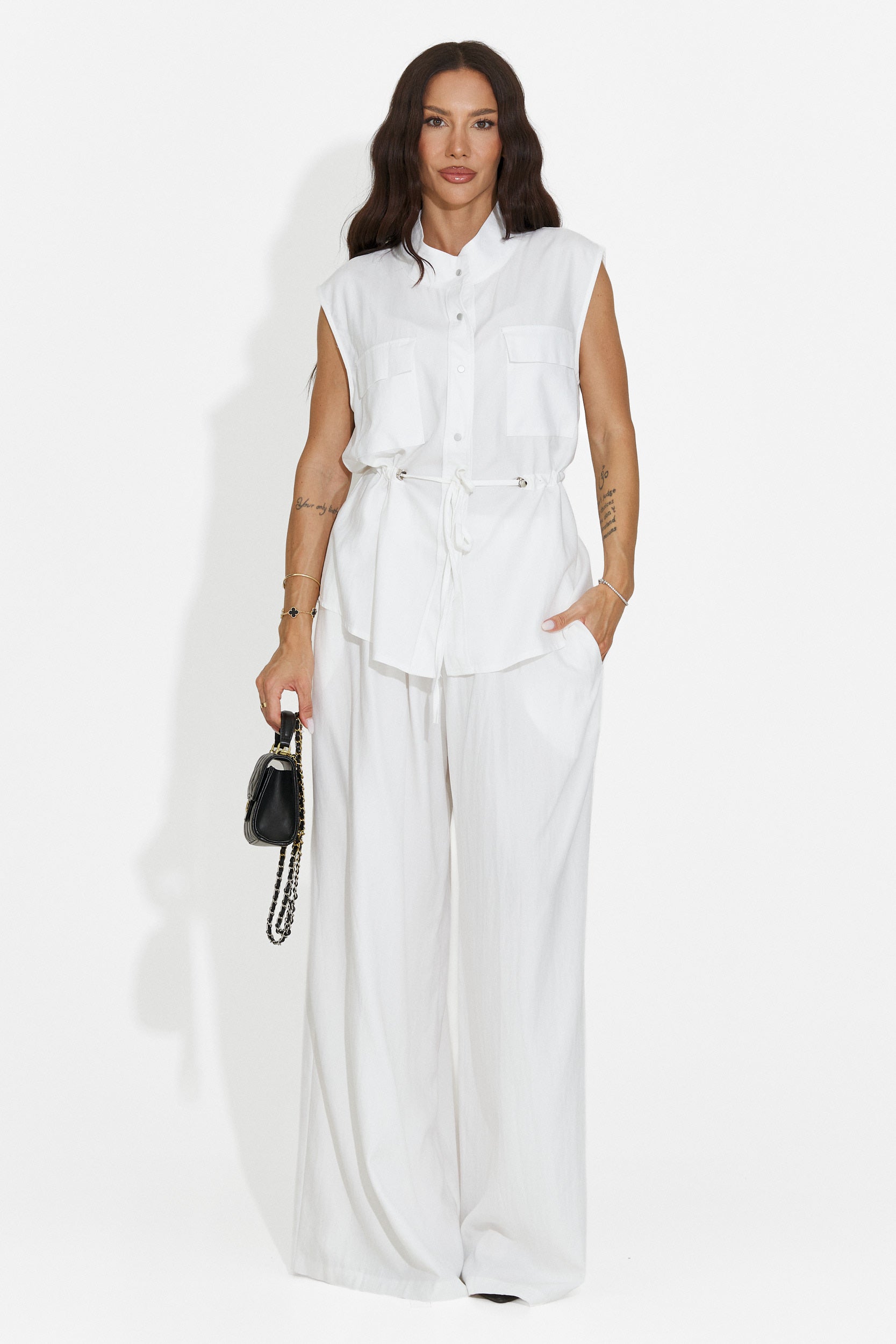 Completo donna con pantaloni bianco Yvaine Bogas