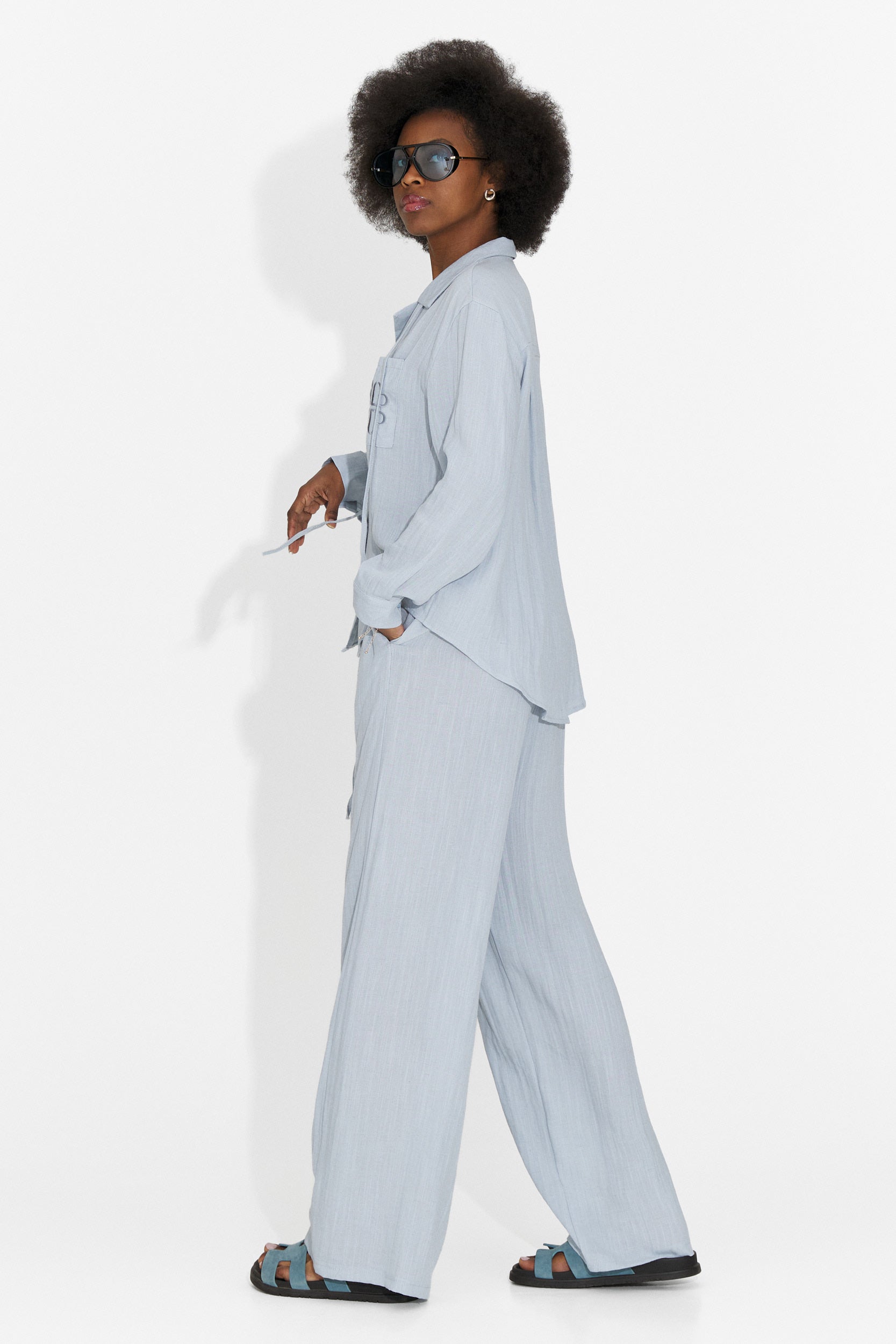 Aralia Bogas Tuta da Donna con Pantaloni Blu