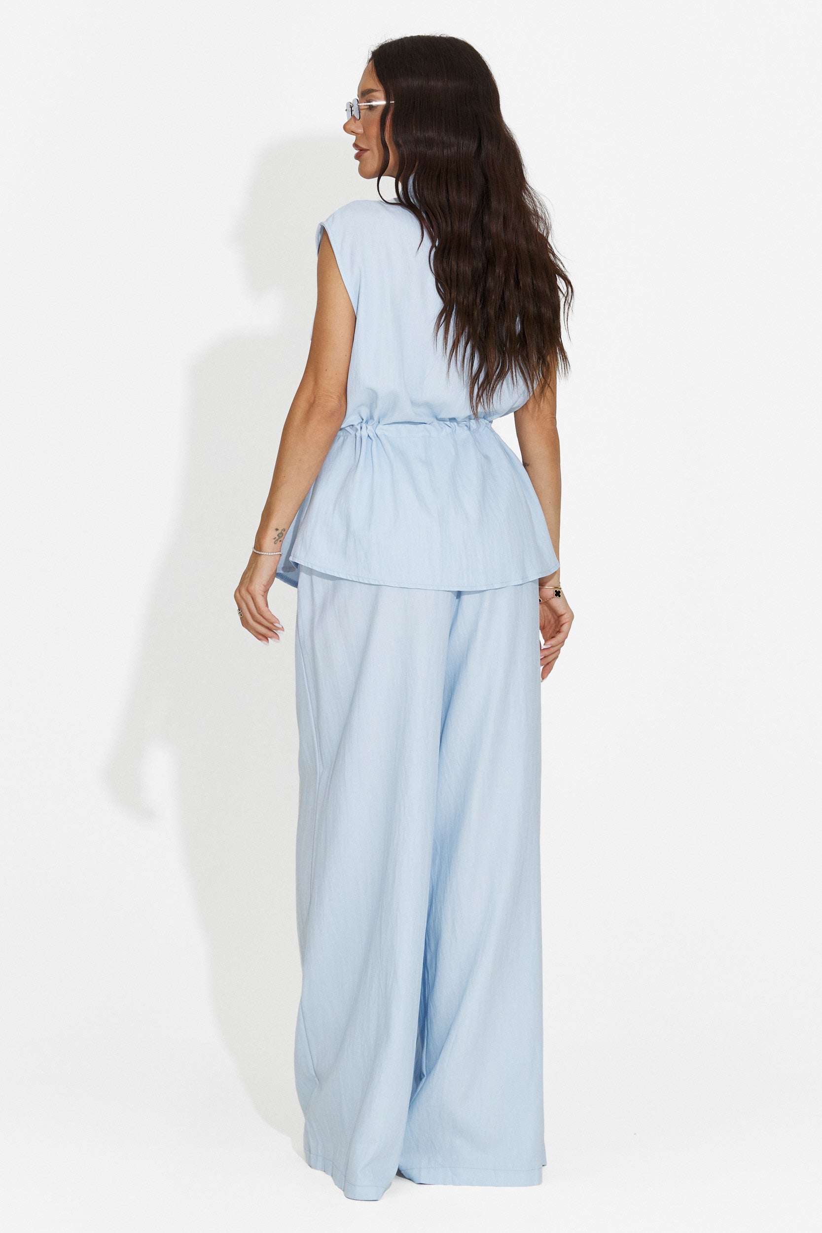 Completo donna con pantaloni azzurro Yvaine Bogas