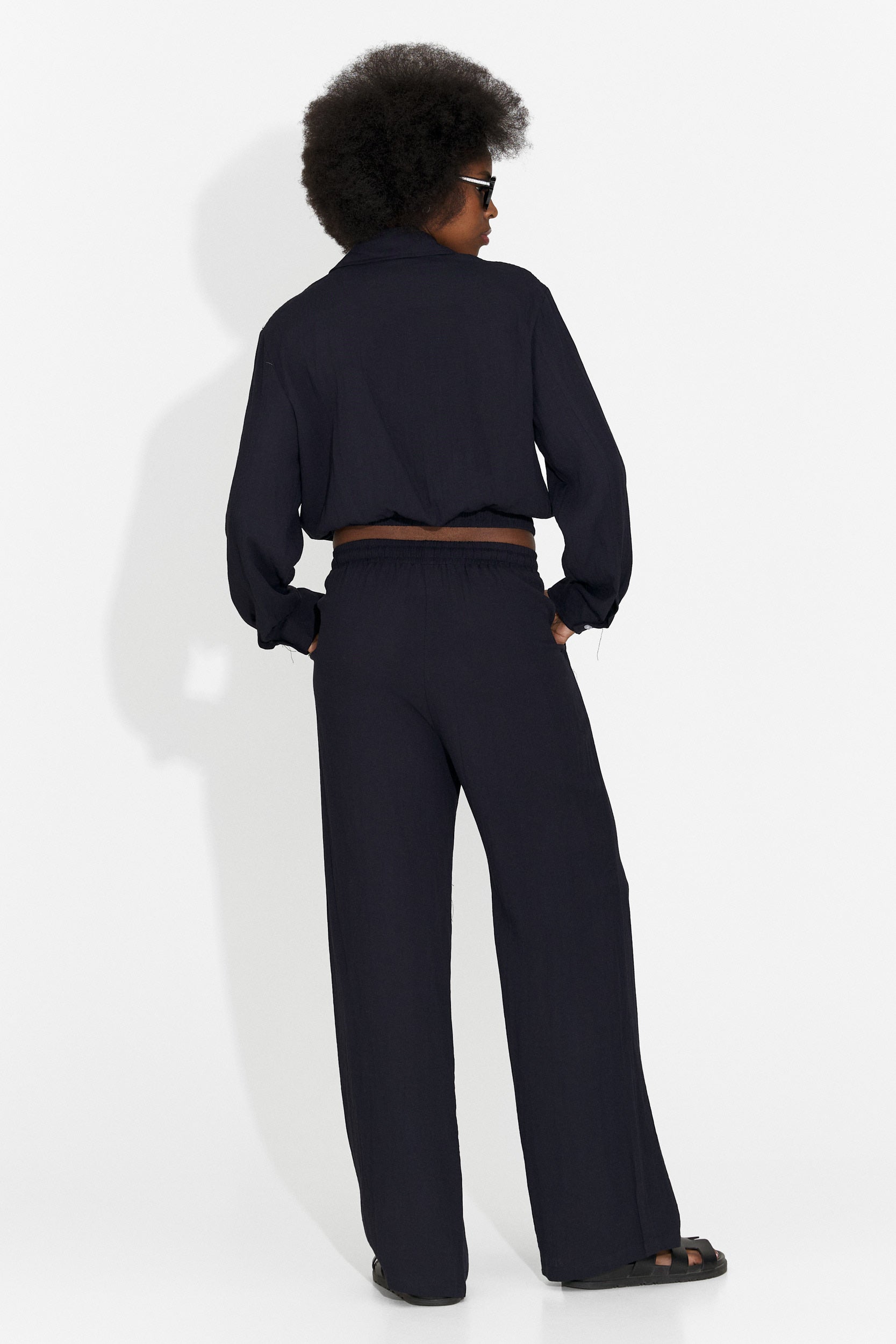 Tailleur da donna con pantaloni Tulip Bogas blu marino