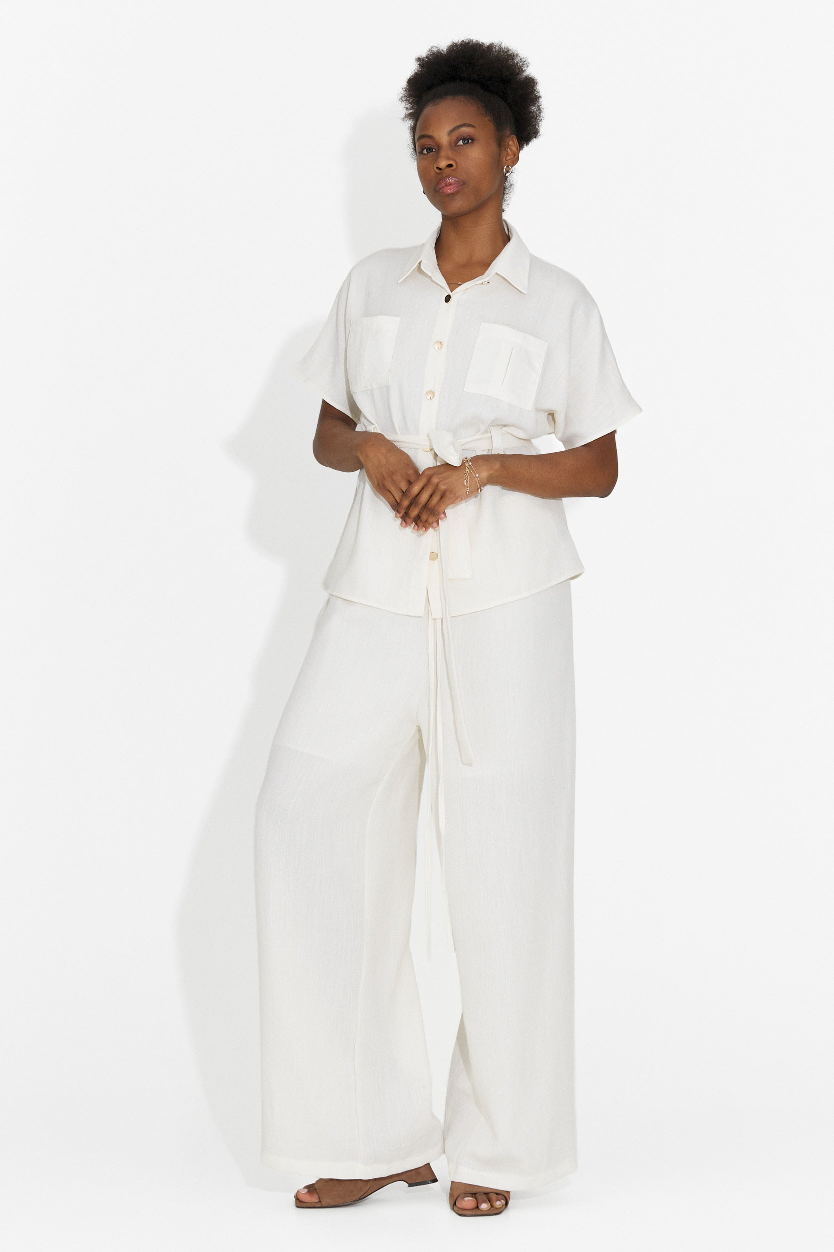 Tuta da Donna con Pantaloni Crema Sendy Bogas