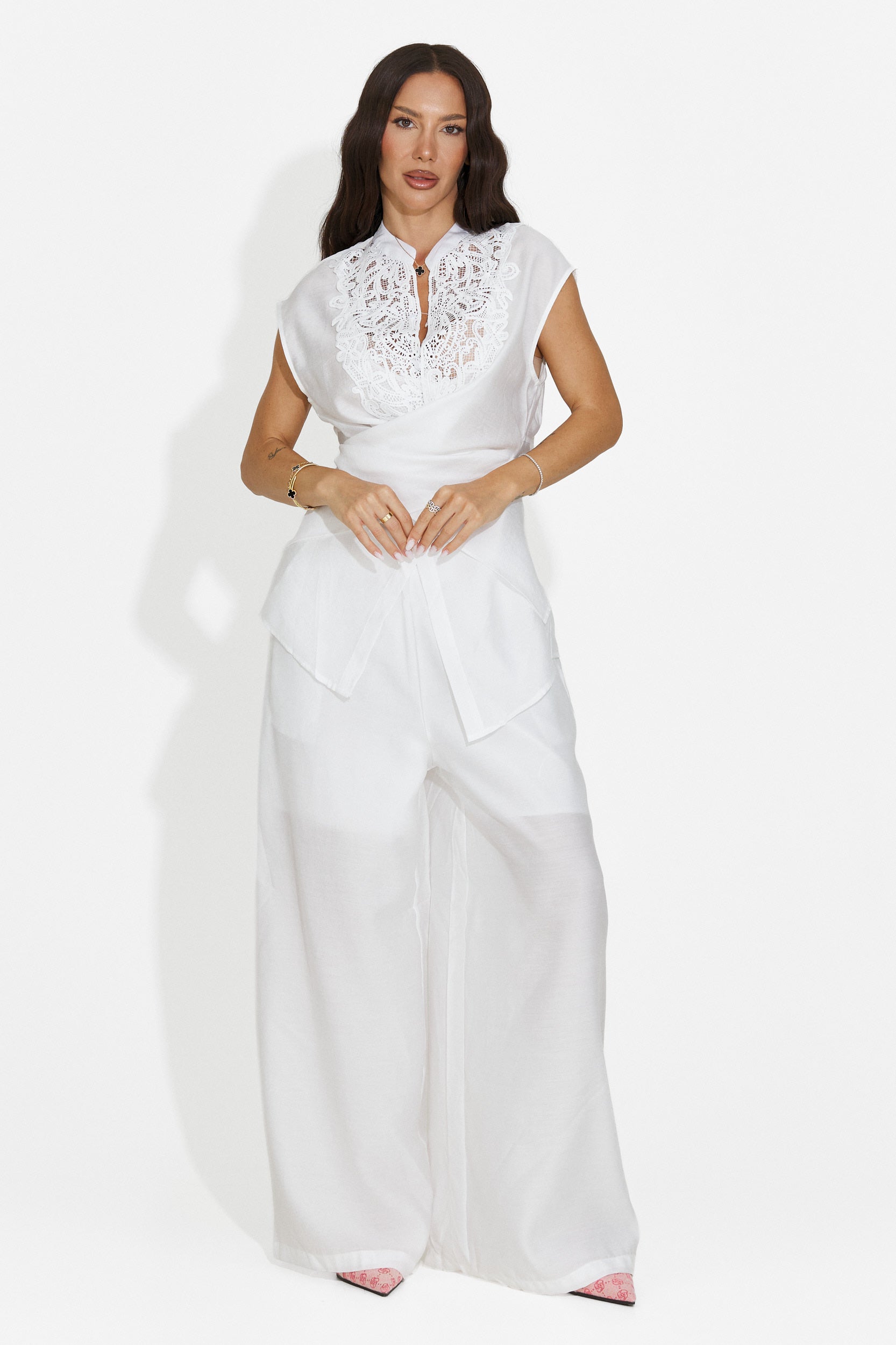 Completo donna con pantaloni lunghi bianco Searcing Bogas