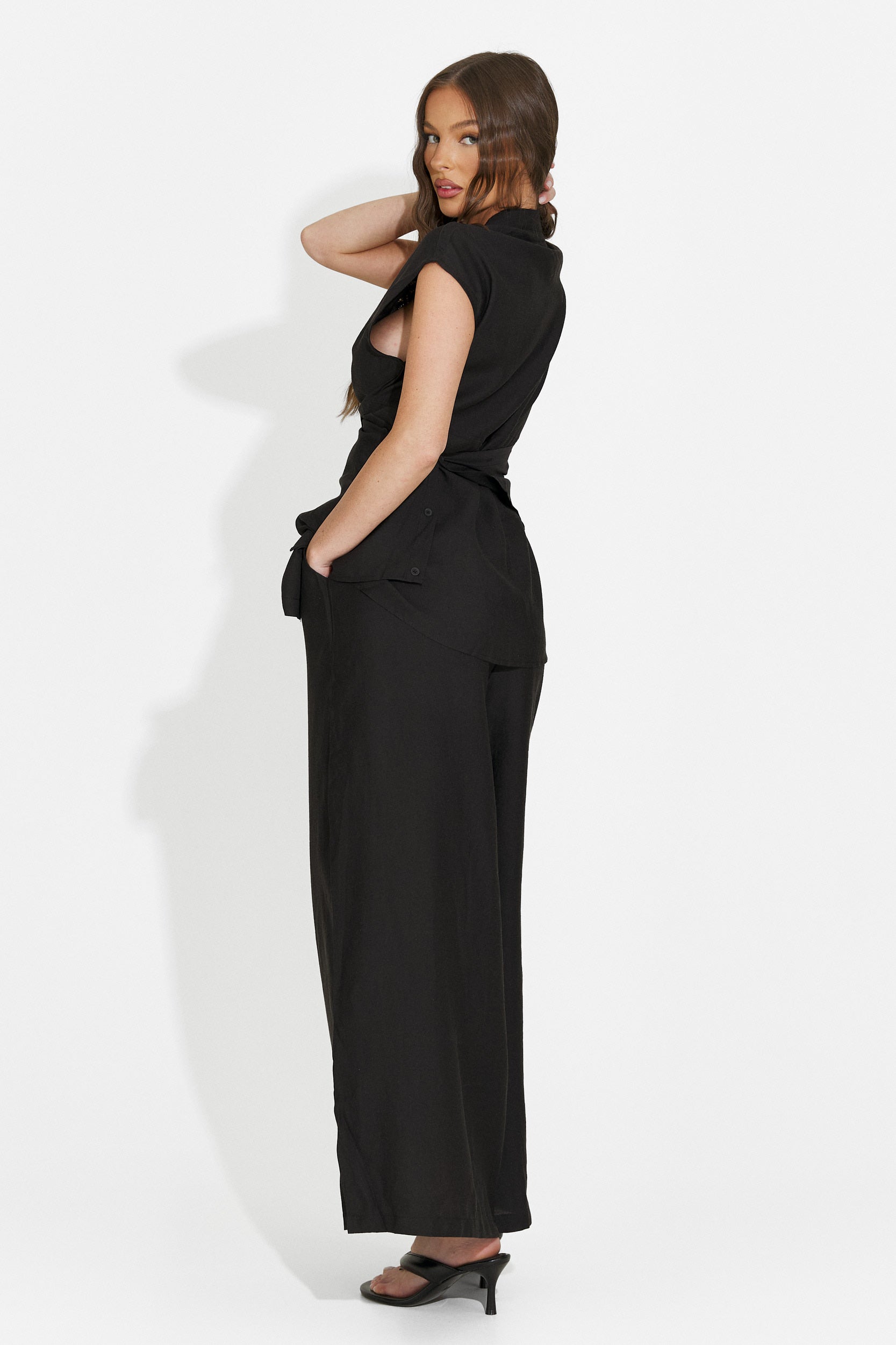 Completo donna con pantaloni lunghi nero Searcing Bogas