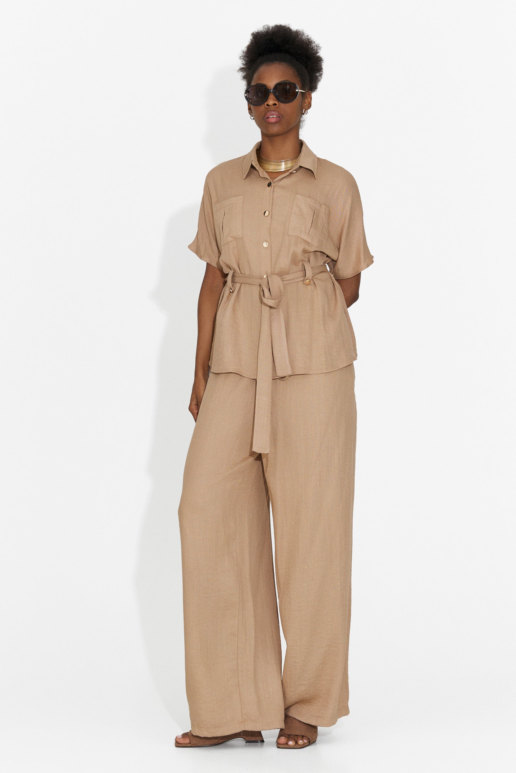 Tuta da Donna Sendy Bogas con Pantaloni Marroni
