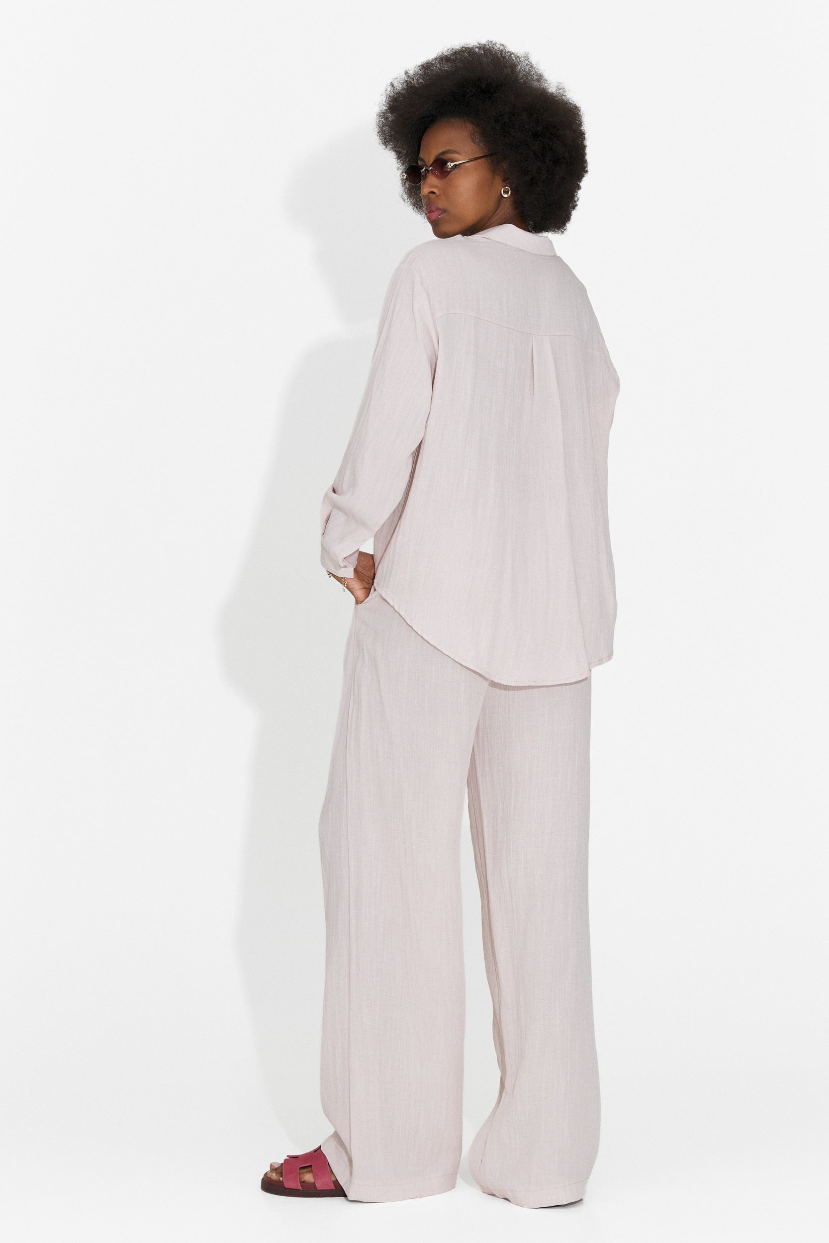 Aralia Bogas Tailleur da Donna con Pantaloni Rosa
