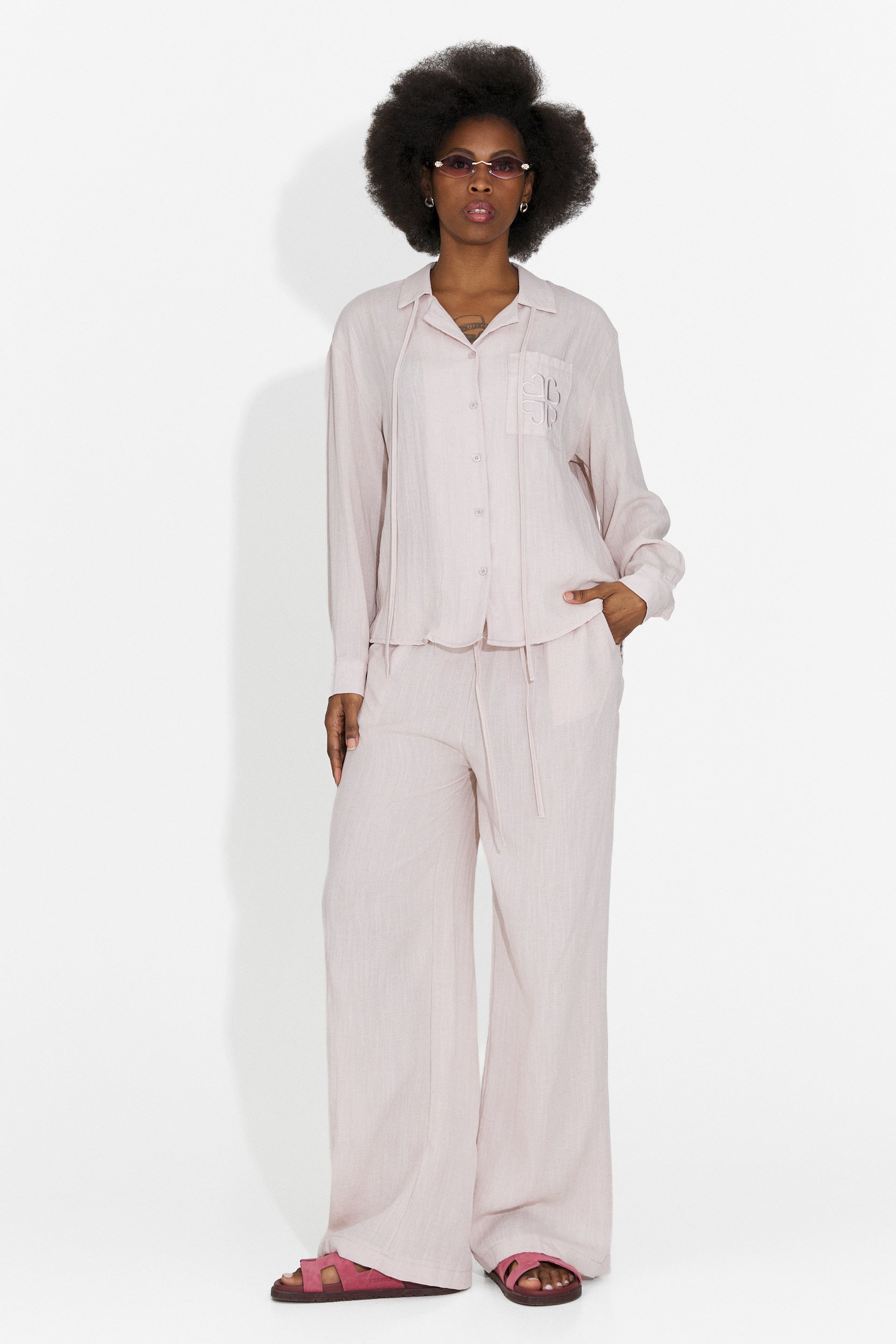 Aralia Bogas Tailleur da Donna con Pantaloni Rosa