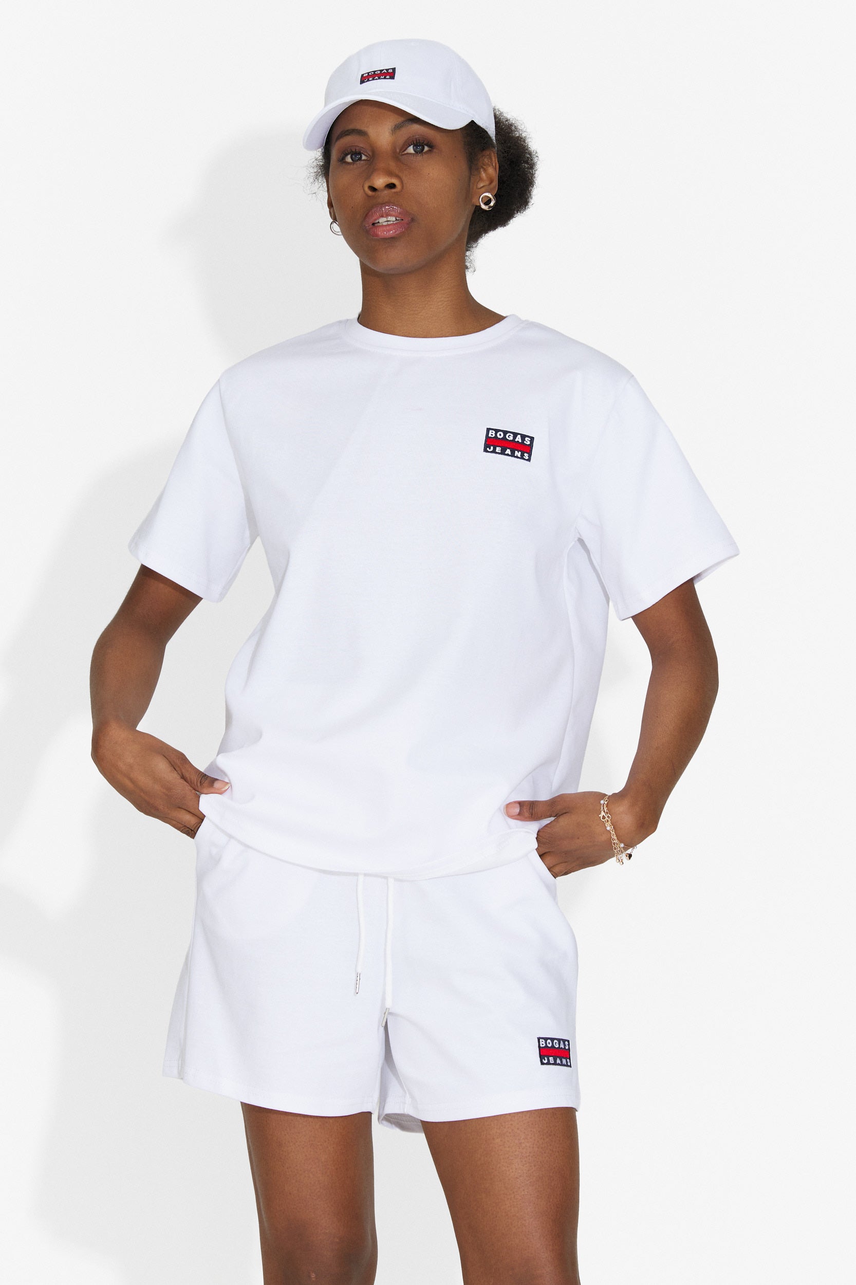 Set da Donna Marva Bogas con Shorts Bianchi