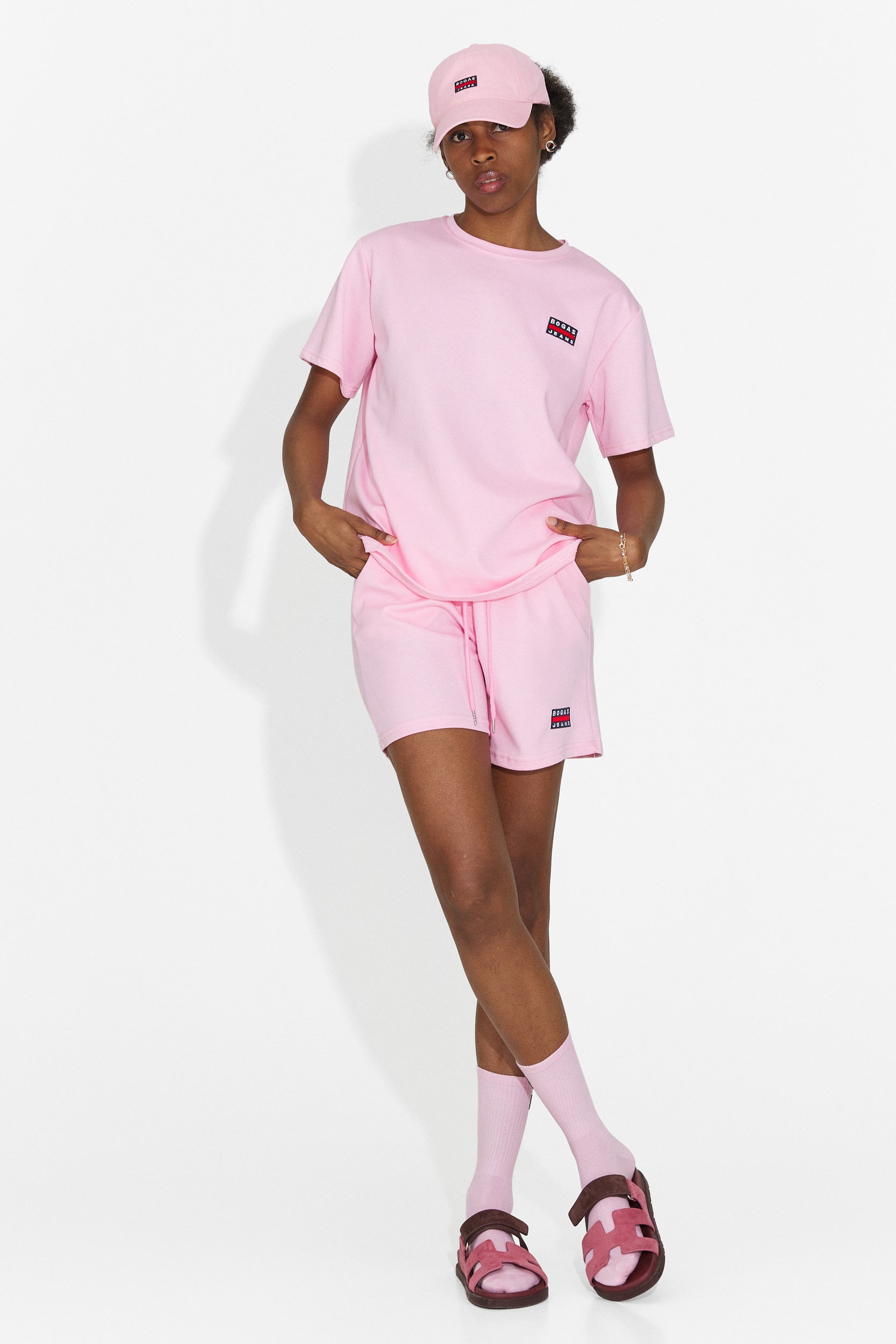 Set da Donna Marva Bogas con Pantaloncini Rosa