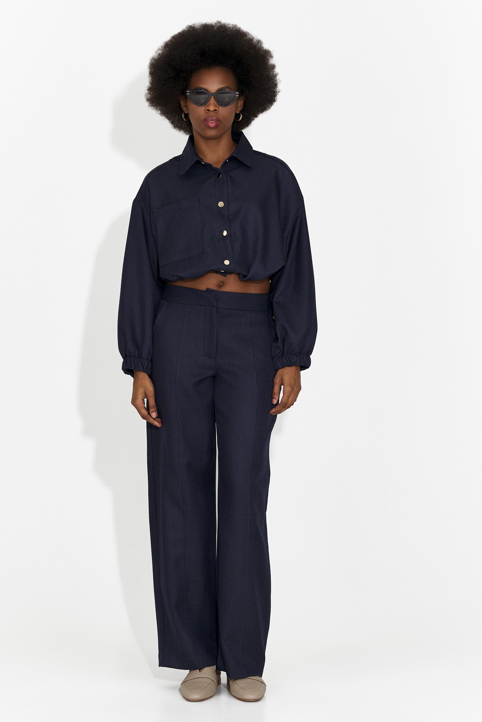 Elegante Tailleur Densia Bogas Blu Navy da Donna