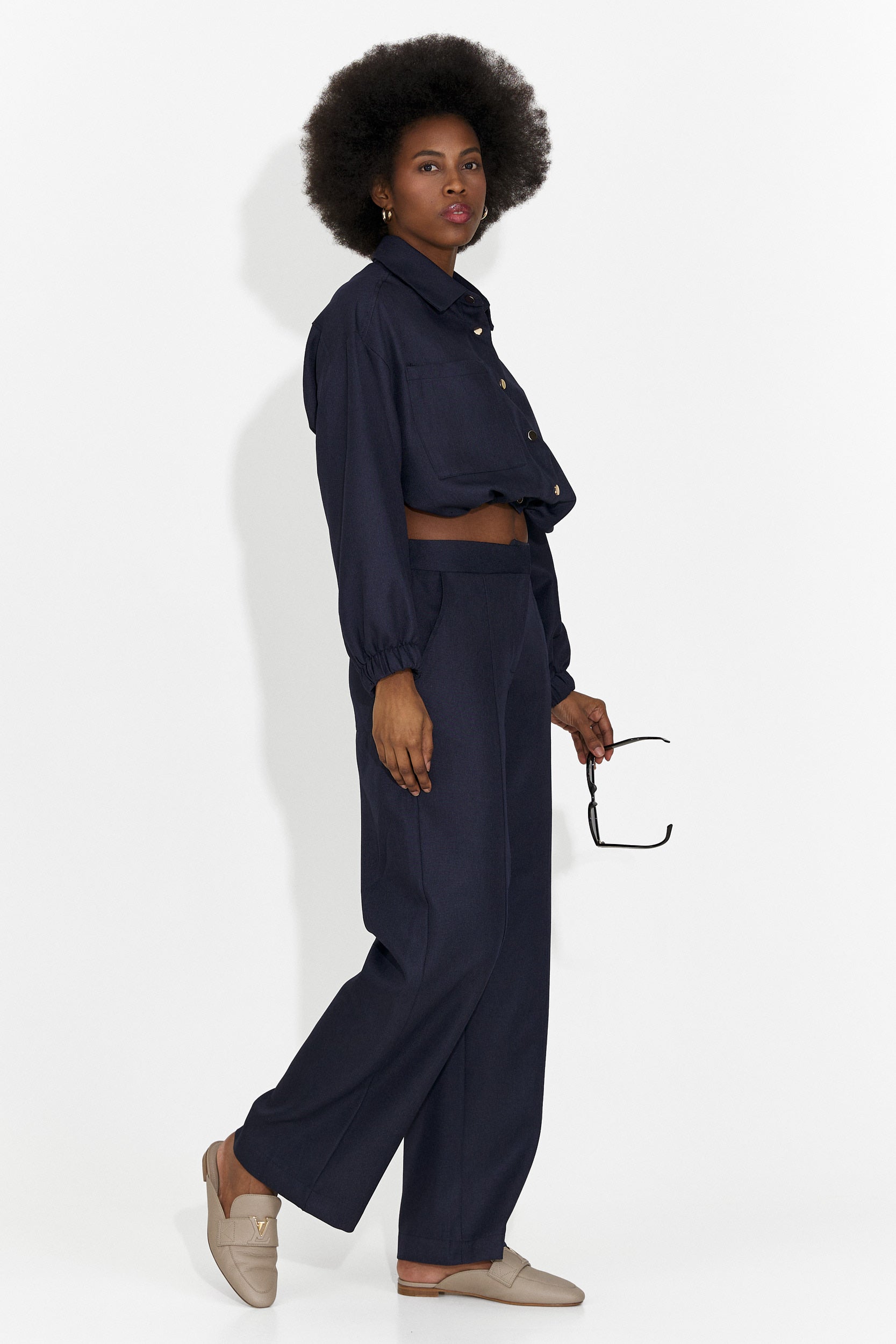 Elegante Tailleur Densia Bogas Blu Navy da Donna