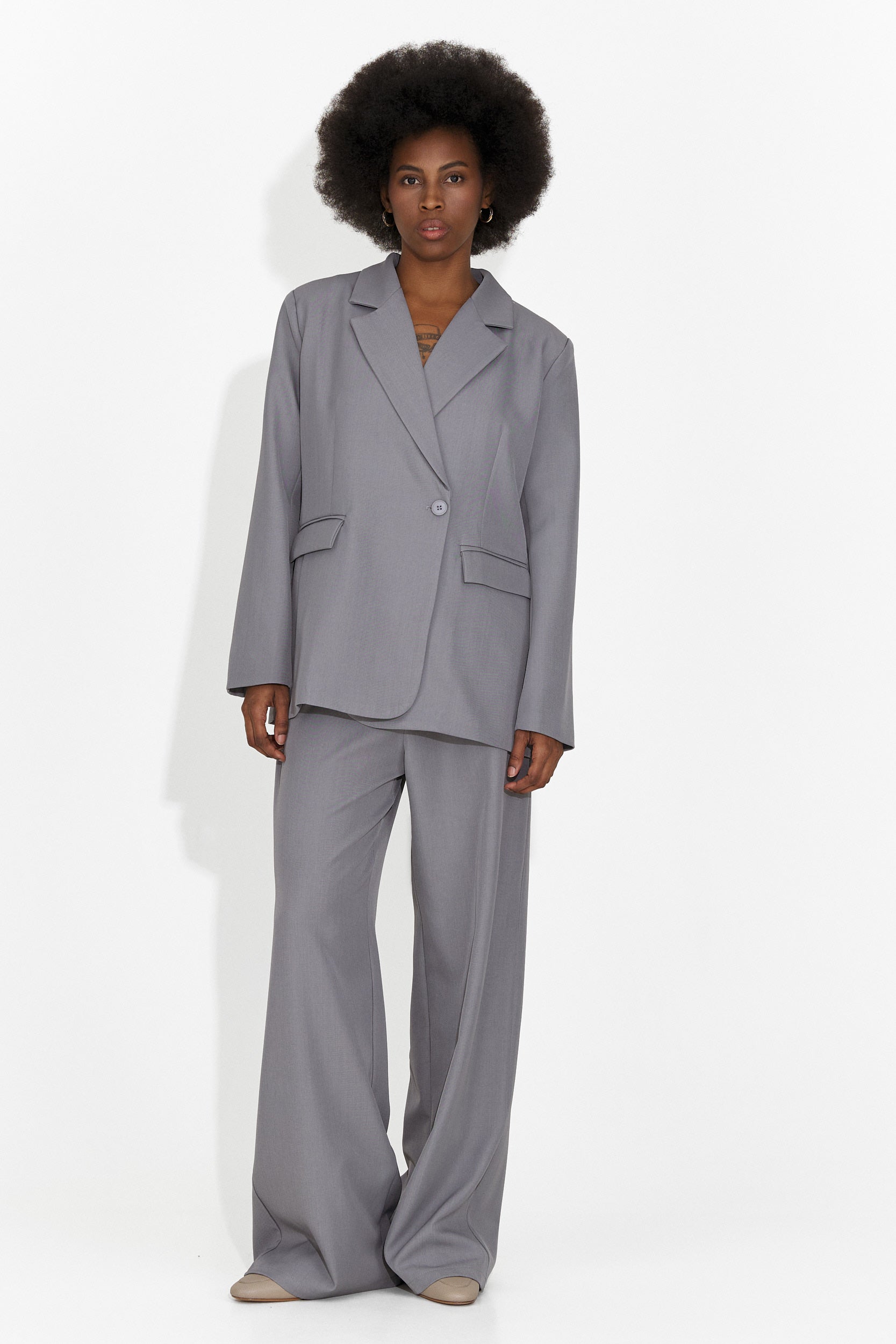 Elegante Tailleur Grigio da Donna Timelia Bogas