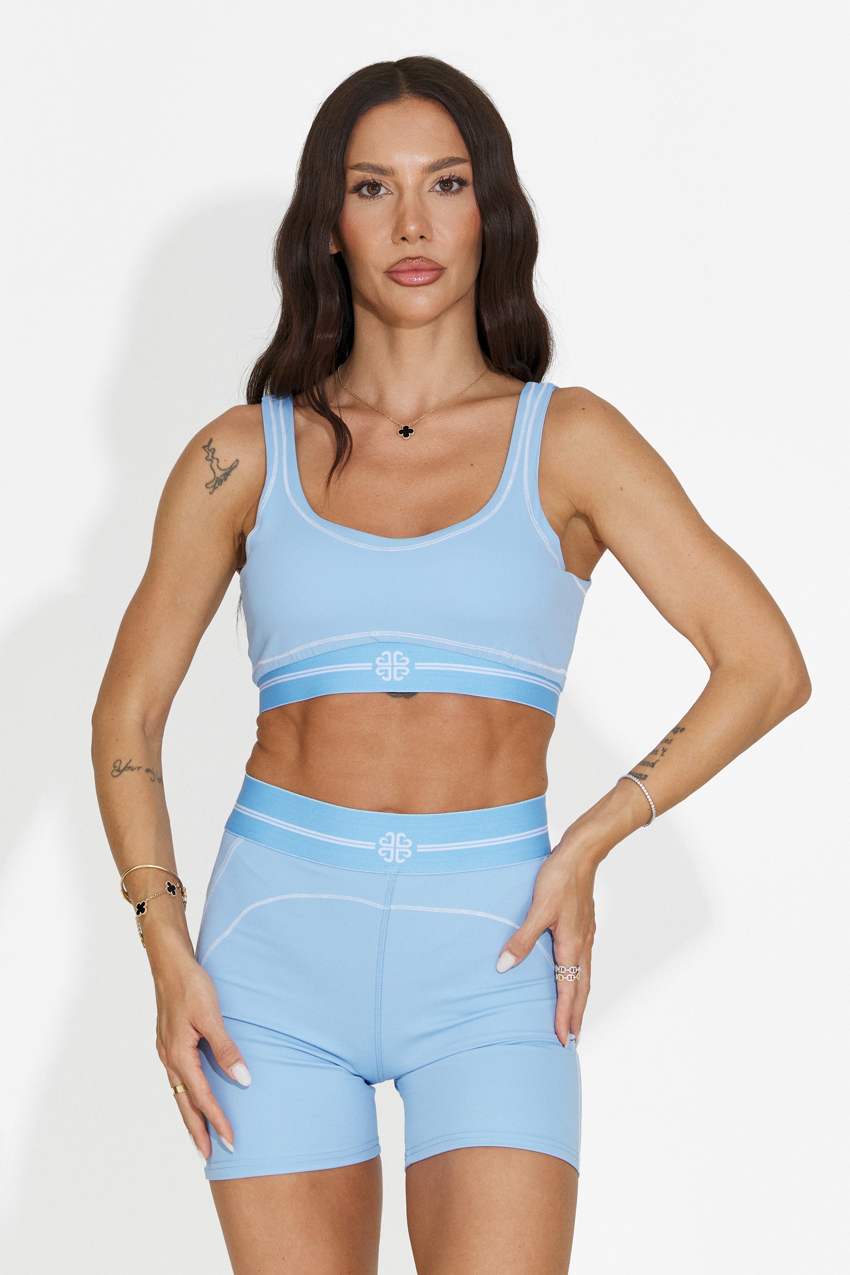 Completo donna fitness azzurro Zapos Bogas