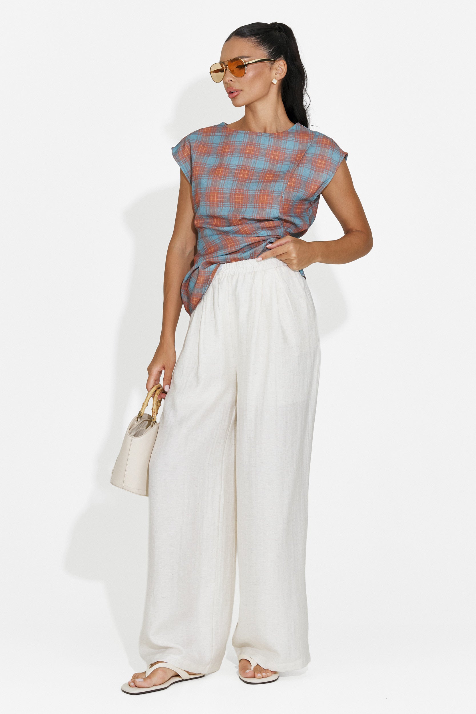 Completo donna canotta + pantaloni terracotta Hortisa Bogas