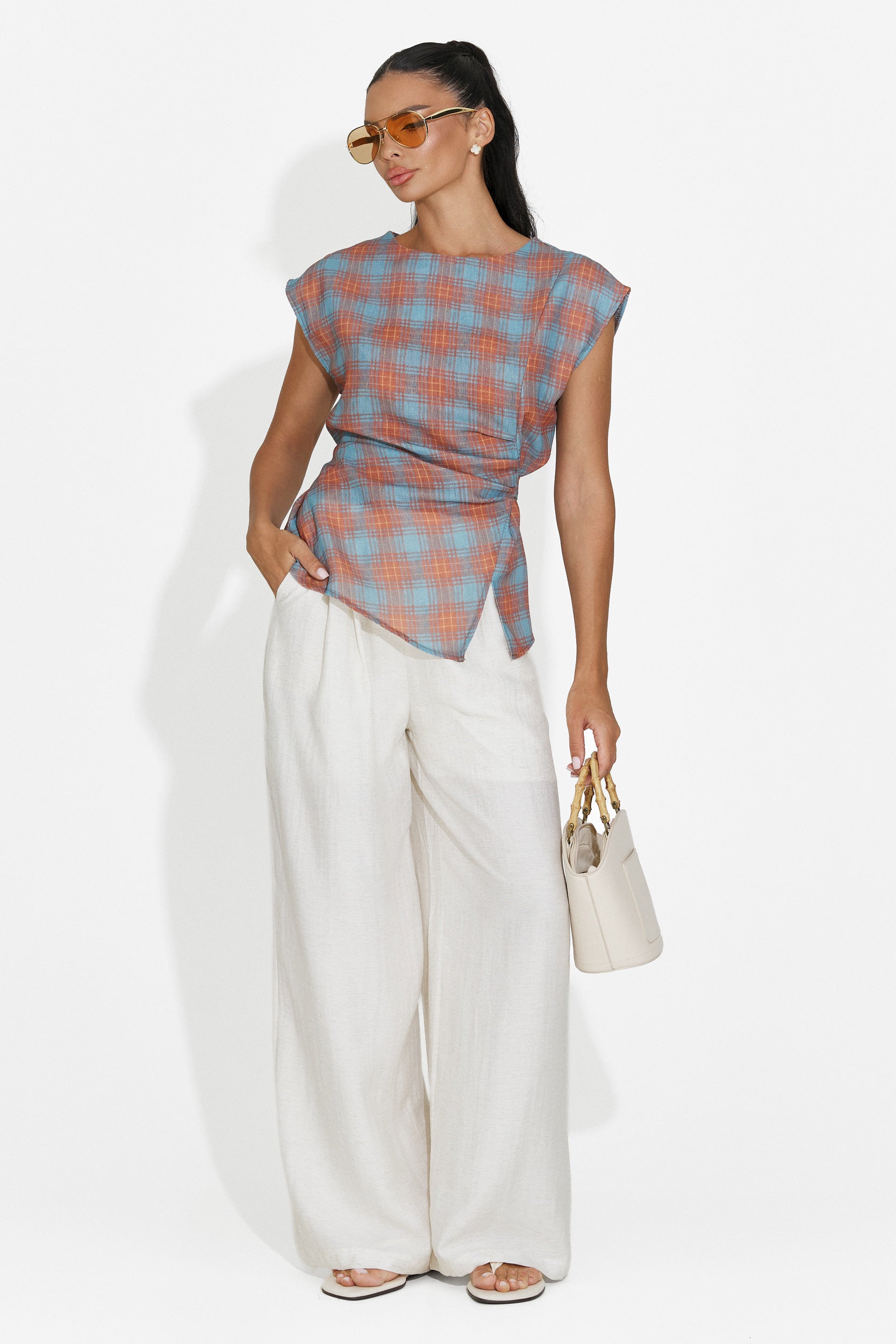 Completo donna canotta + pantaloni terracotta Hortisa Bogas
