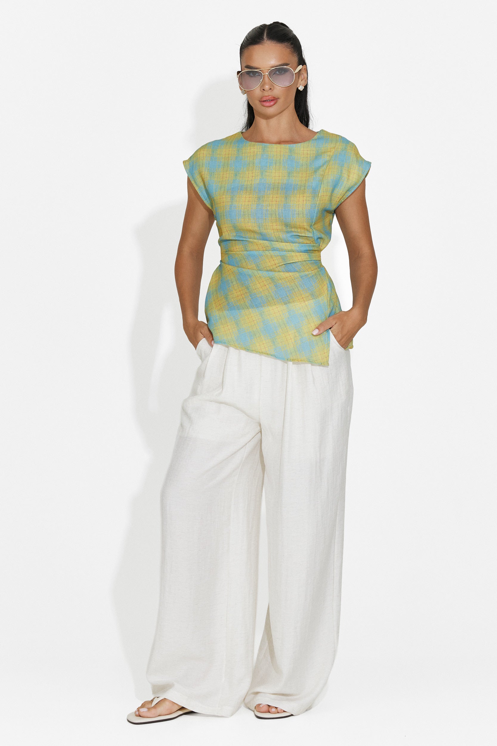 Completo donna canotta + pantaloni verde Hortisa Bogas