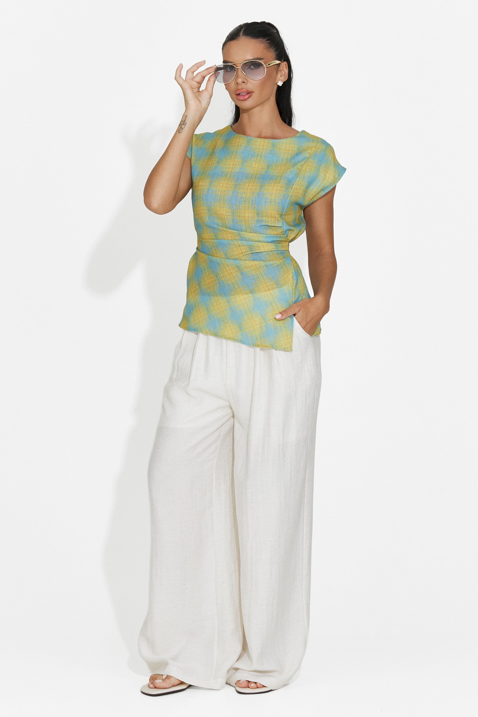 Completo donna canotta + pantaloni verde Hortisa Bogas