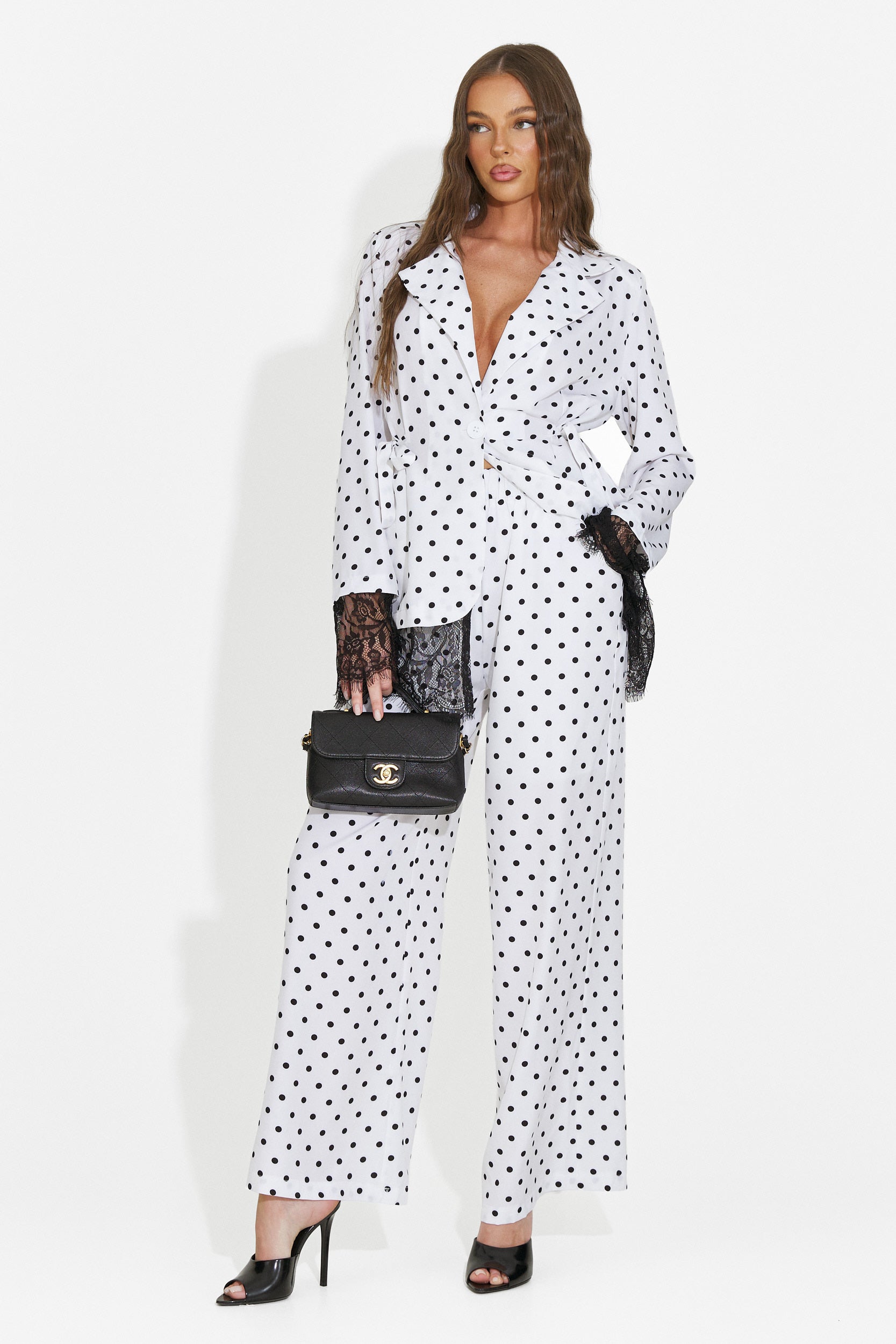 Completo donna giacca + pantaloni bianco Aykena Bogas