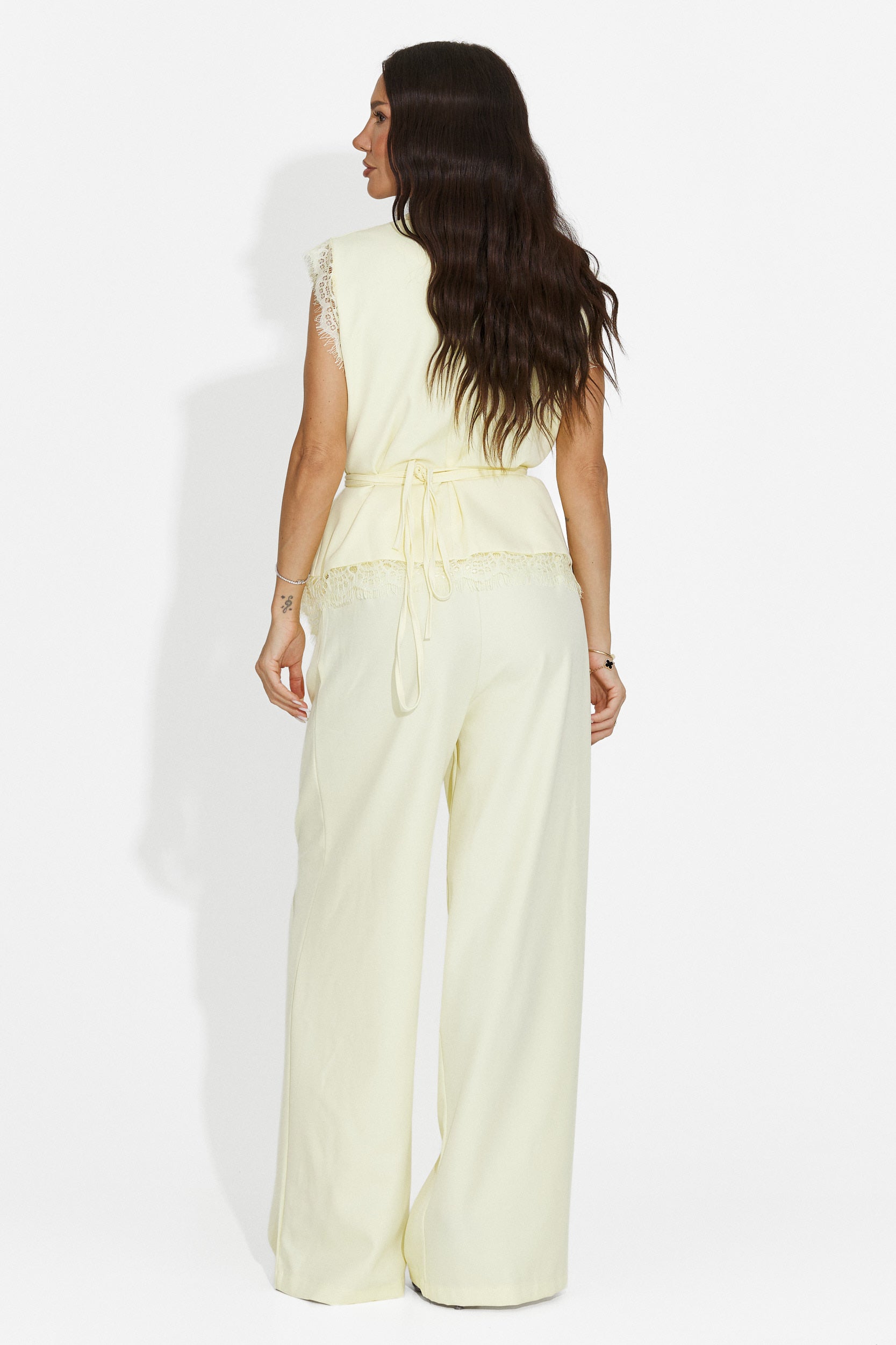 Completo donna gilet + pantaloni giallo Felania Bogas