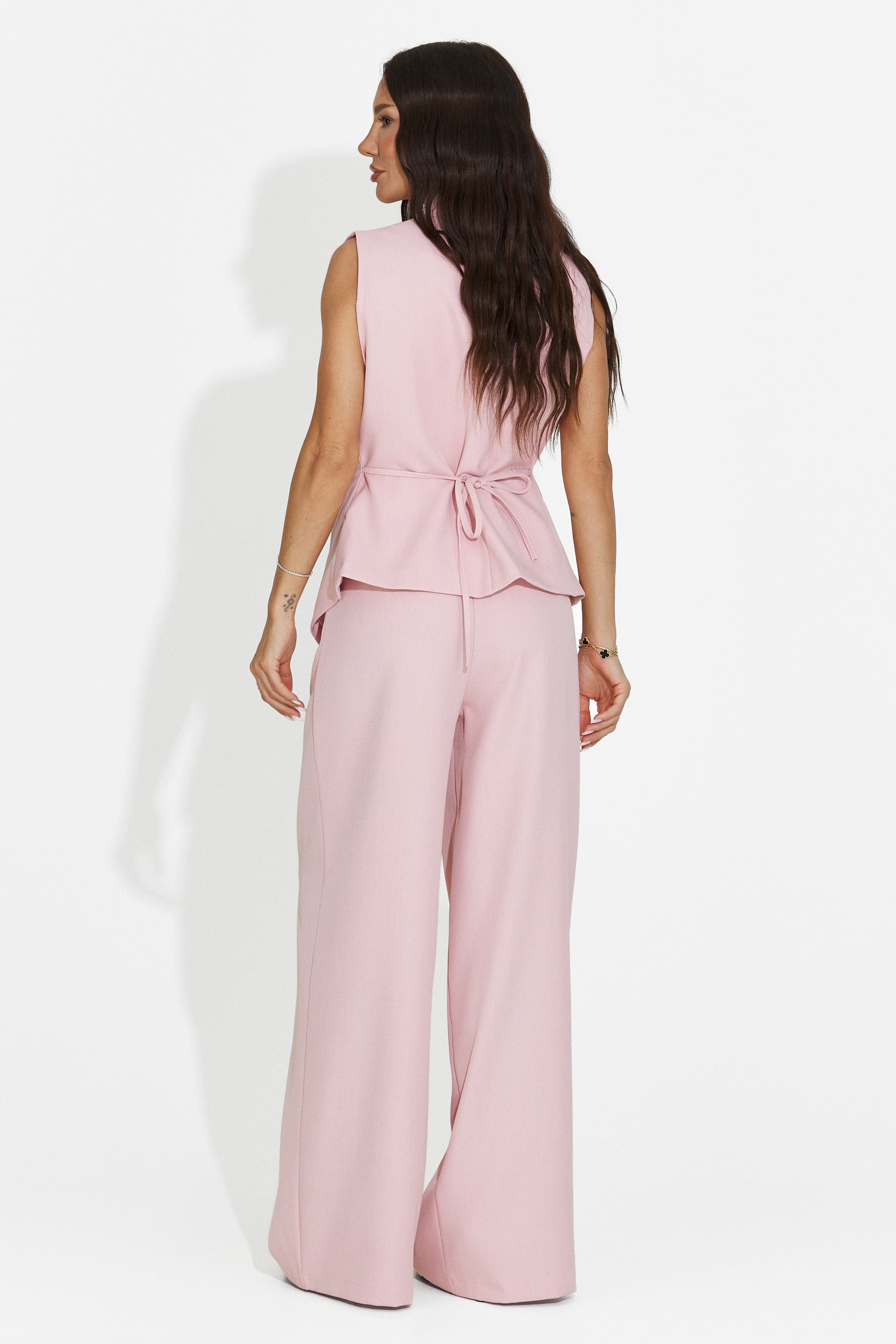 Completo donna gilet + pantaloni rosa Chelora Bogas