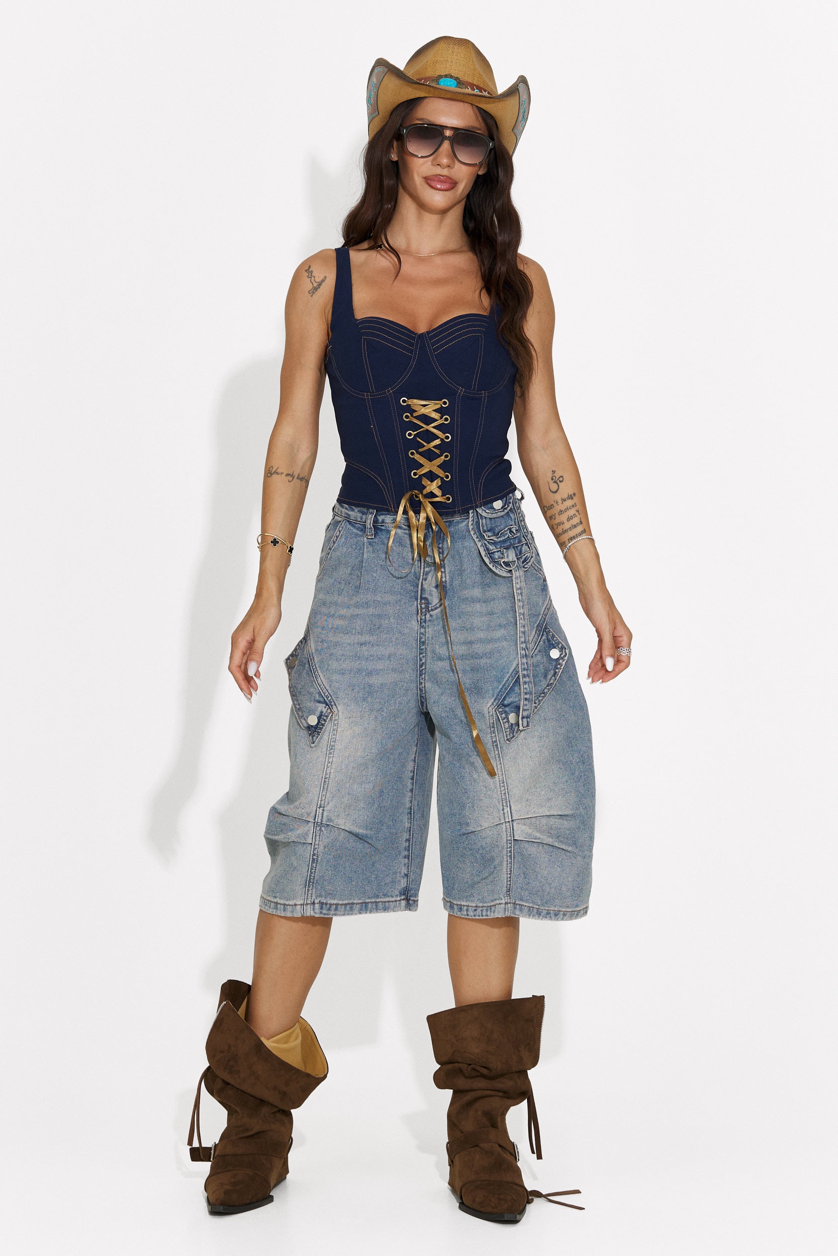 Corsetto donna casual azzurro Veriga Bogas