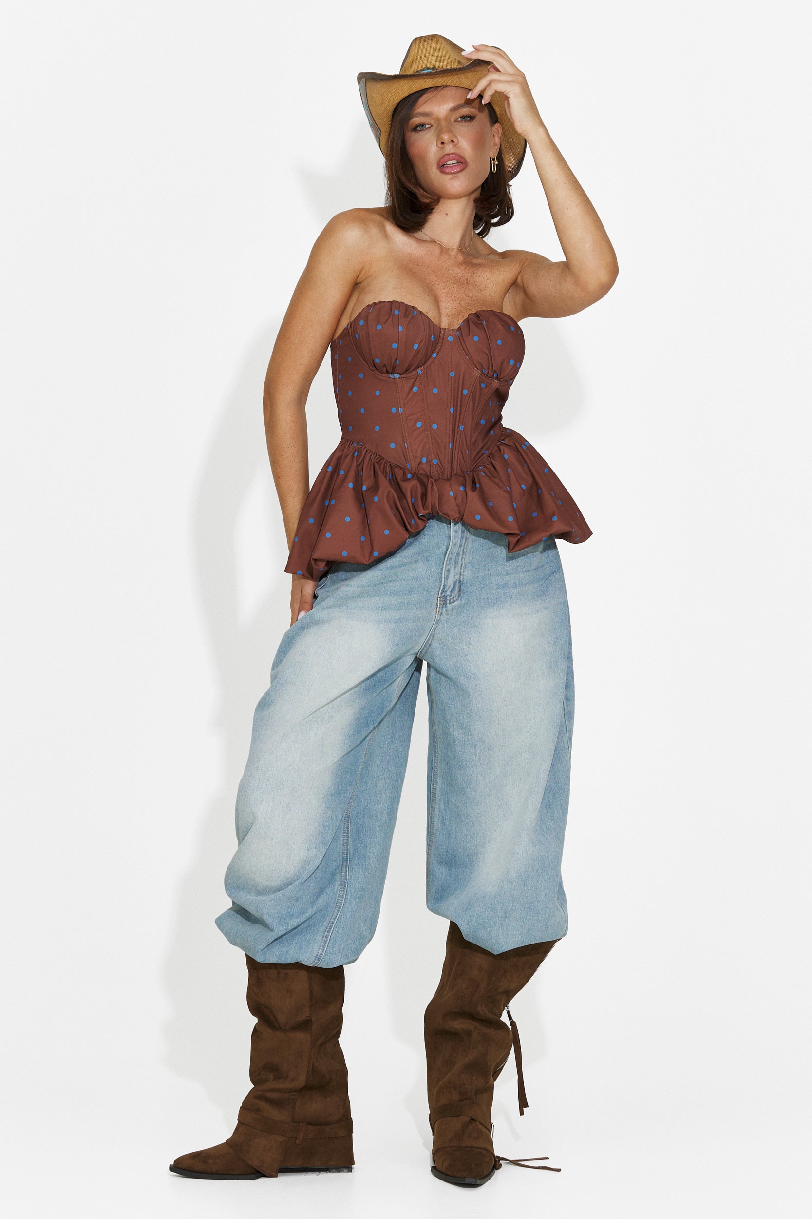 Corsetto donna casual marrone Silviona Bogas