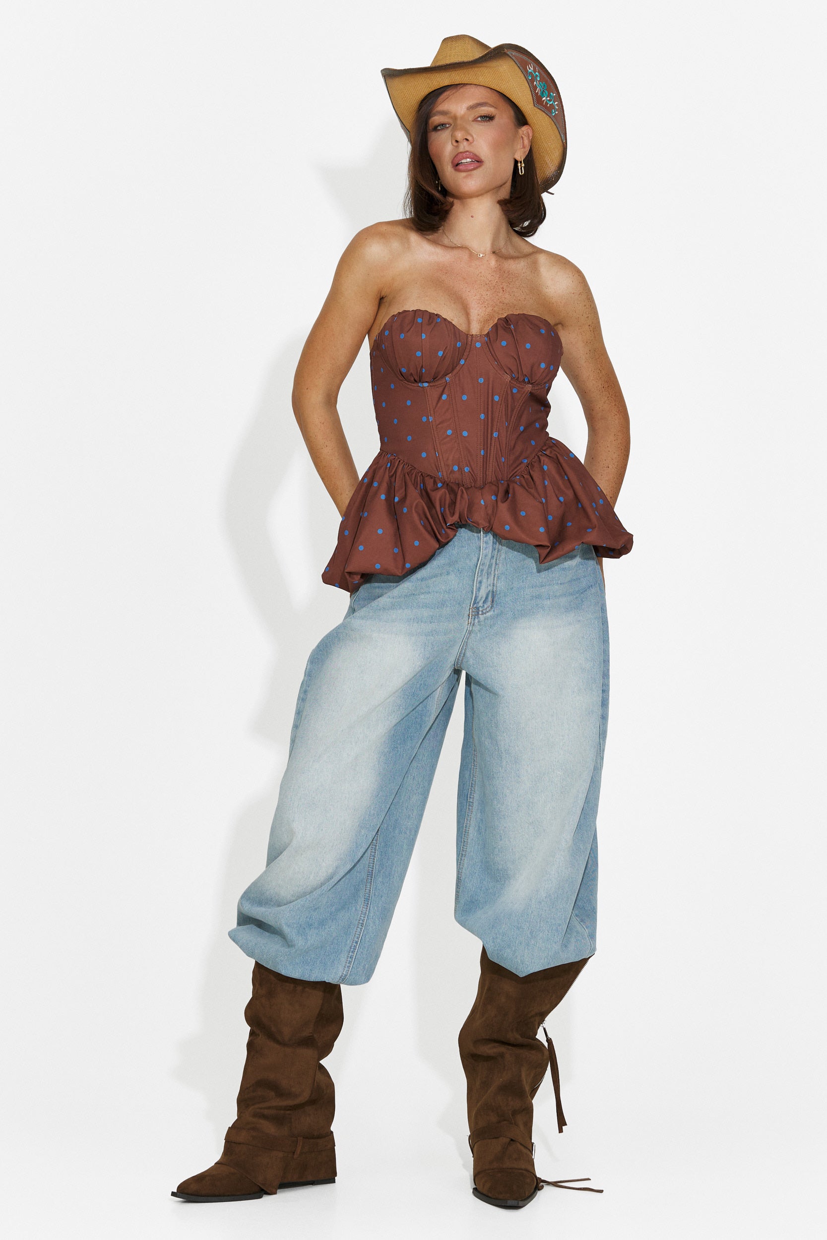 Corsetto donna casual marrone Silviona Bogas