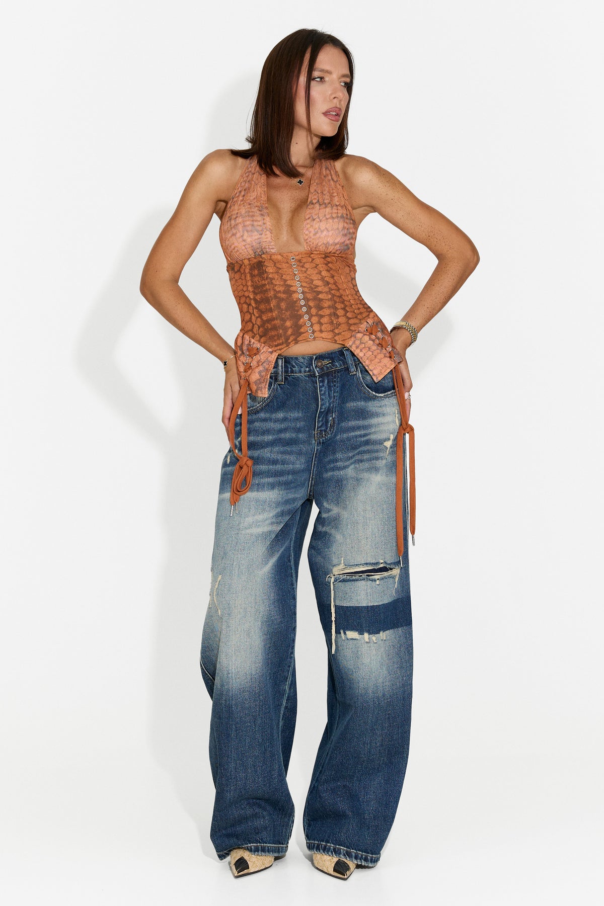 Corsetto da donna elegante marrone Market Bogas